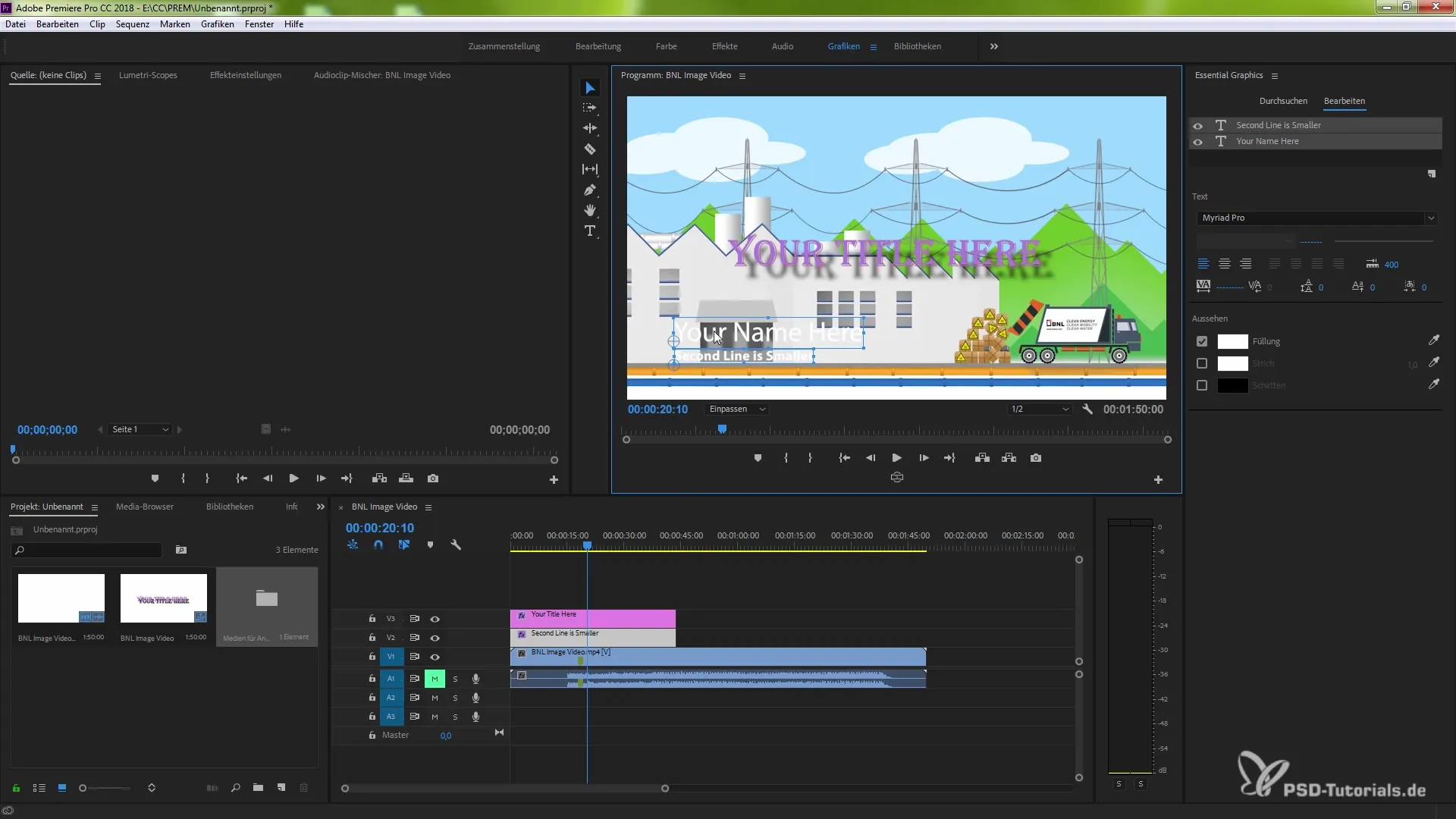 Verbesserung des Essential Graphics Bedienfelds in Premiere Pro CC 2018 Verbesserung des Essential Graphics Bedienfelds in Premiere Pro CC 2018