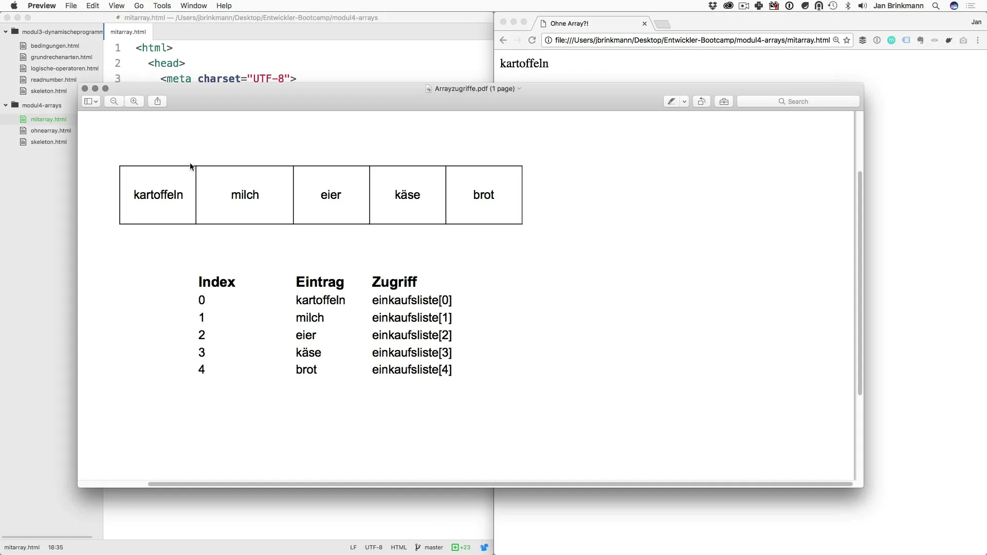 Zugriff auf Arrays – Einsteiger-Tutorial Zugriff auf Arrays – Einsteiger-Tutorial
