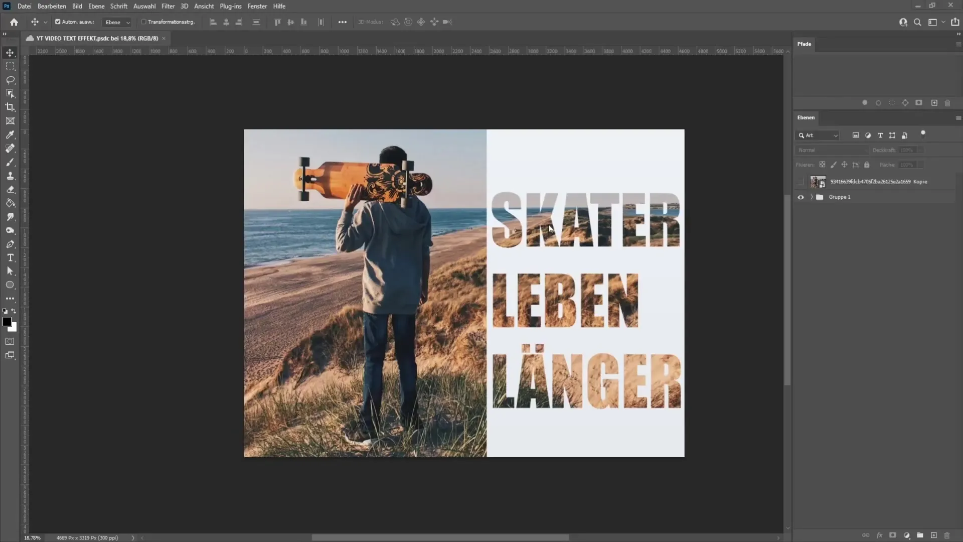 Grafische Gestaltung: Text intelligent neben Bildern in Photoshop einfügen