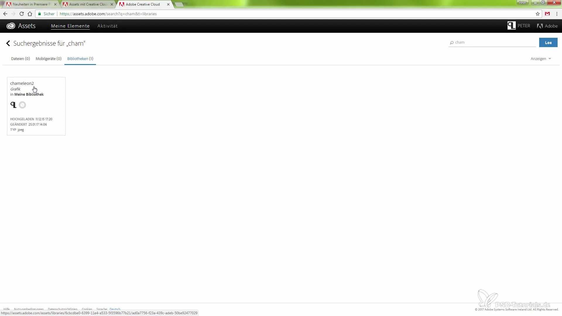 Neuerungen in Premiere Pro CC 2015.1 – Creative Cloud-Bibliotheken Neuerungen in Premiere Pro CC 2015.1 – Creative Cloud-Bibliotheken
