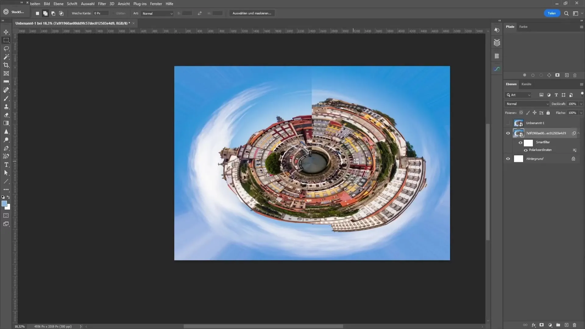 Efectul „Tiny Planet” în Photoshop – Instrucțiuni simple