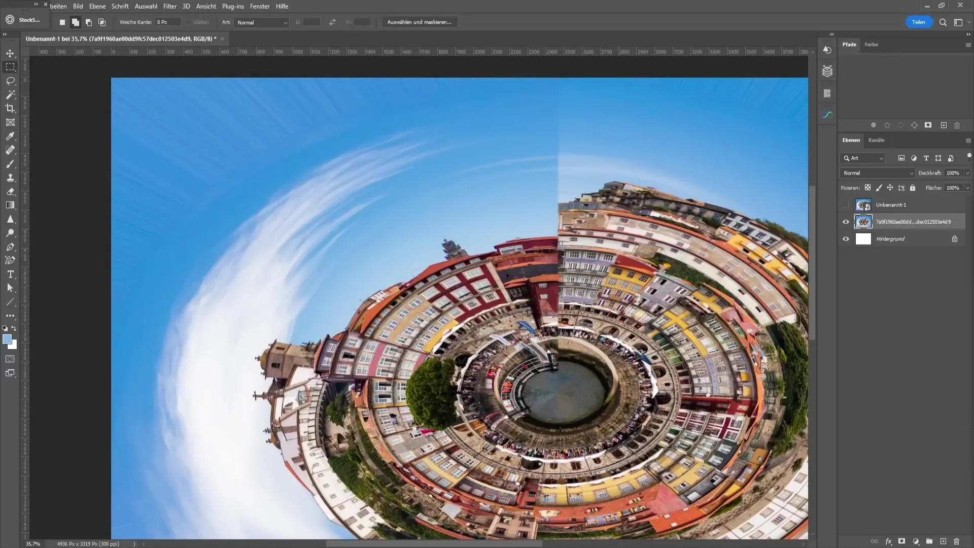 Efectul de planetă mică în Photoshop – Ghid simplu