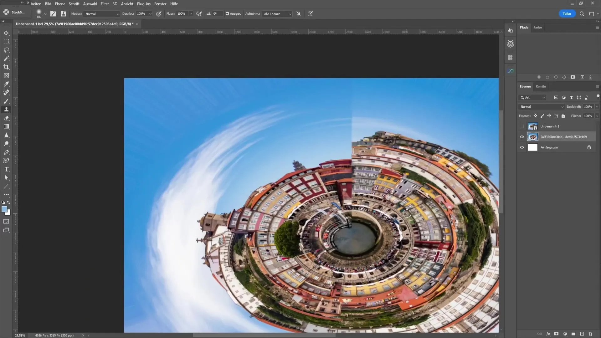 Efectul Planetă Mică în Photoshop - Ghid simplu