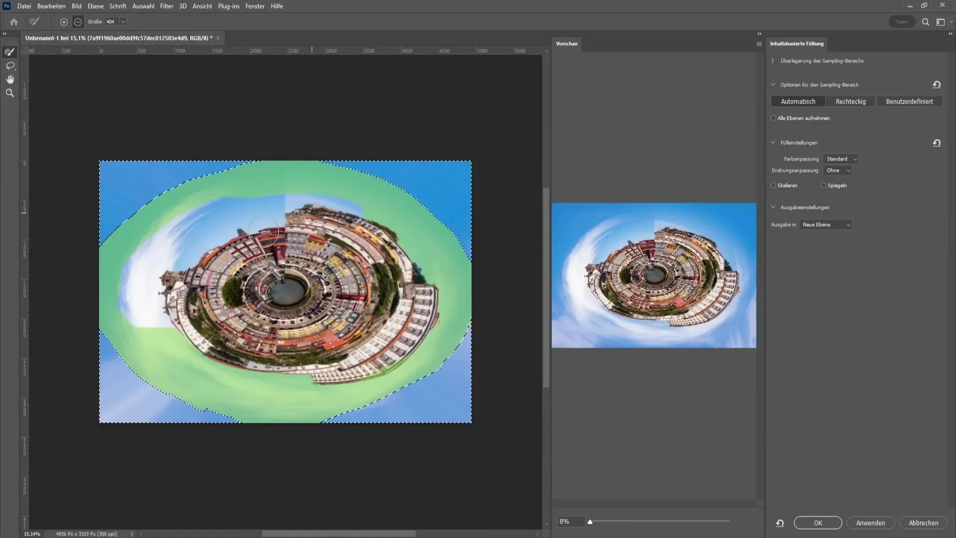 Efectul Tiny Planet în Photoshop - Ghid simplu