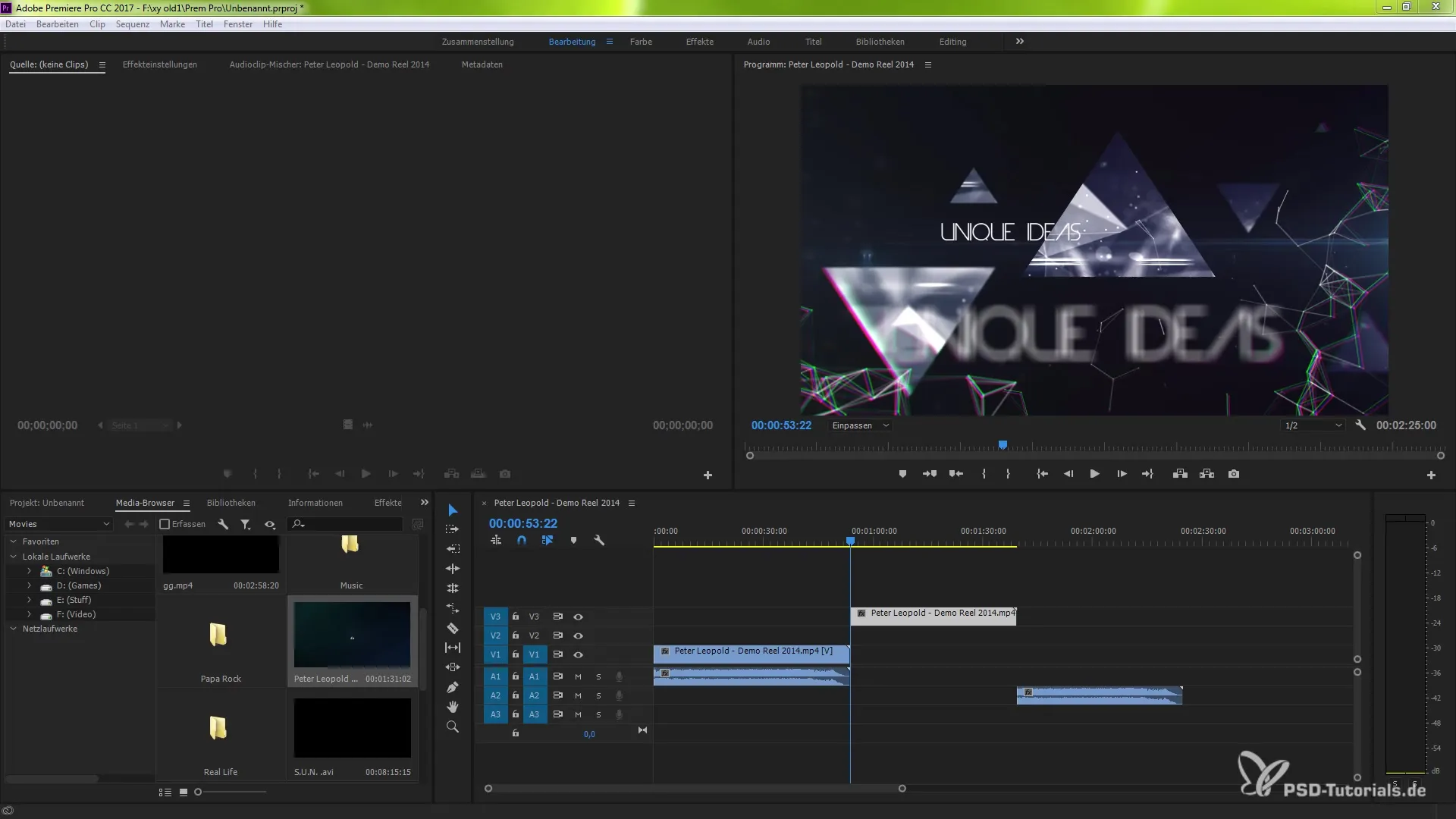 Individualisierung des Schnittfensters in Premiere Pro Individualisierung des Schnittfensters in Premiere Pro