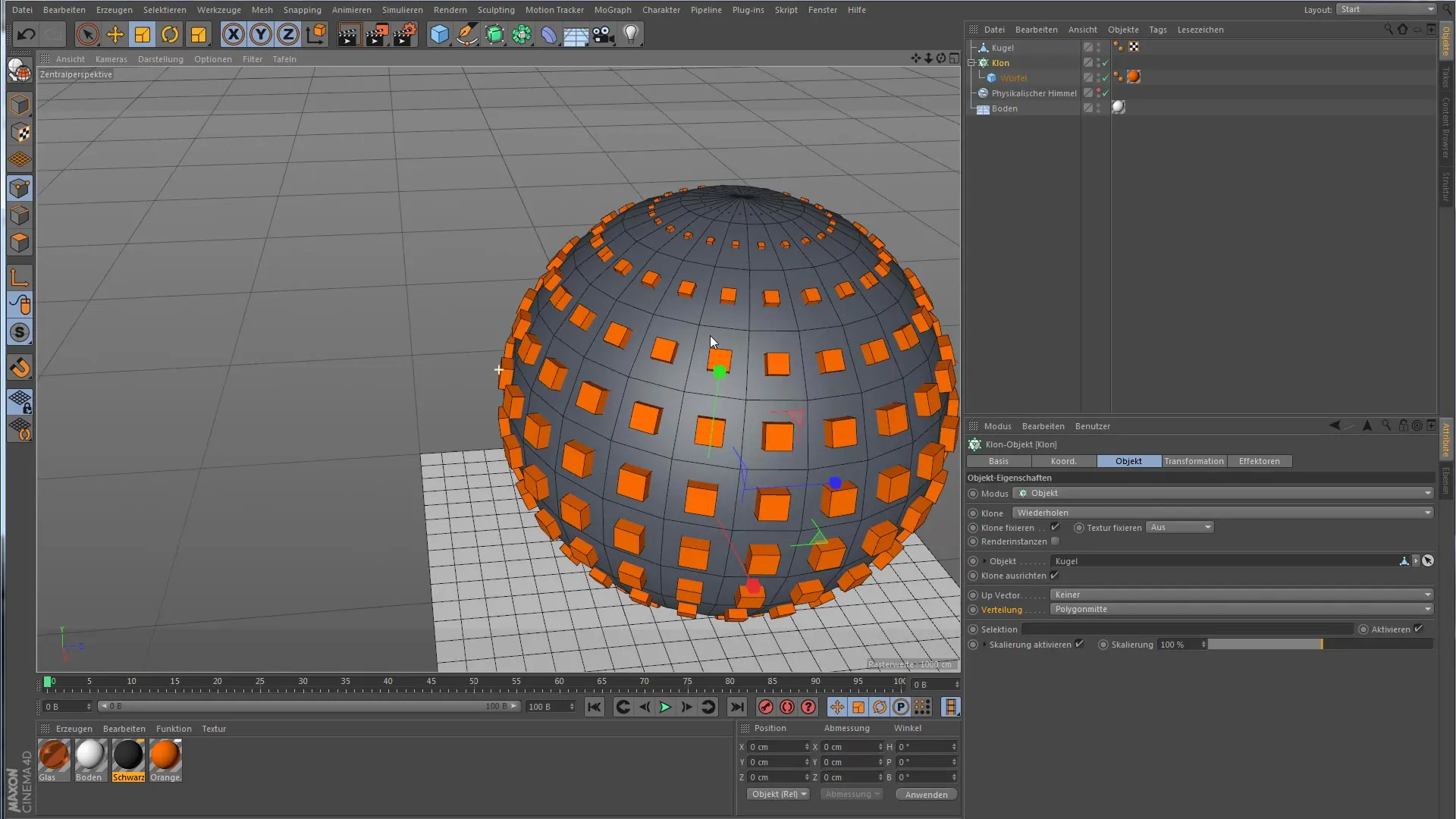 Klon-Objekt Modus in Cinema 4D für Einsteiger Klon-Objekt Modus in Cinema 4D für Einsteiger