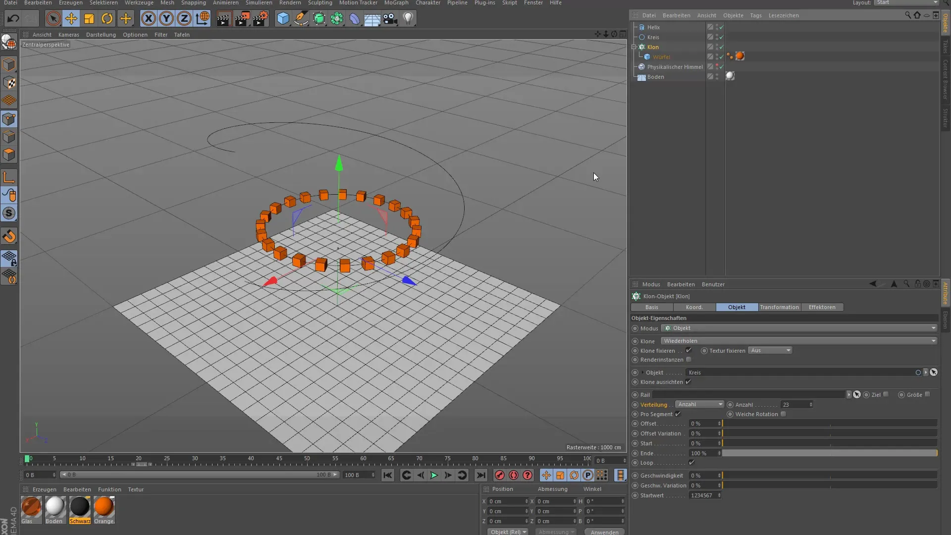 Klon-Objekt Modus in Cinema 4D für Einsteiger Klon-Objekt Modus in Cinema 4D für Einsteiger