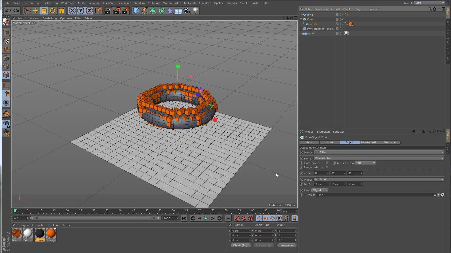 Klon-Objekt Modus in Cinema 4D für Einsteiger Klon-Objekt Modus in Cinema 4D für Einsteiger