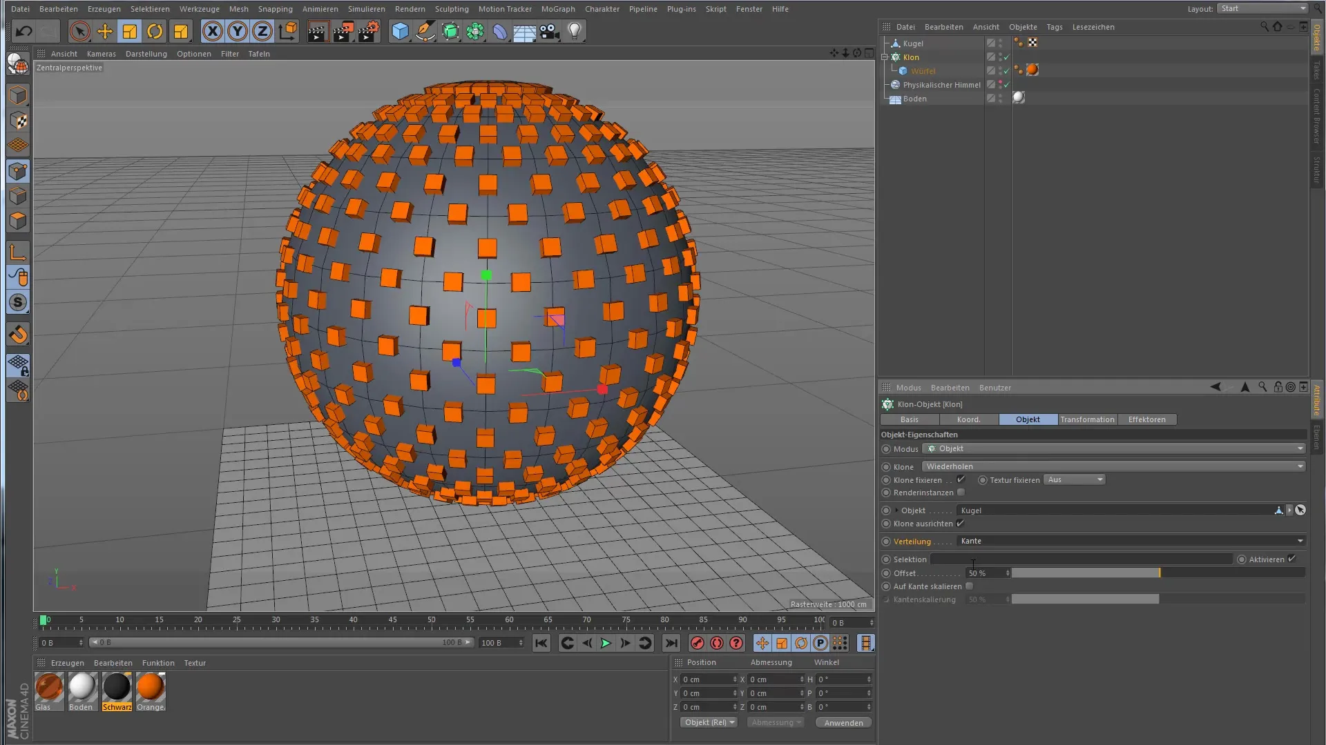 Klon-Objekt Modus in Cinema 4D für Einsteiger Klon-Objekt Modus in Cinema 4D für Einsteiger