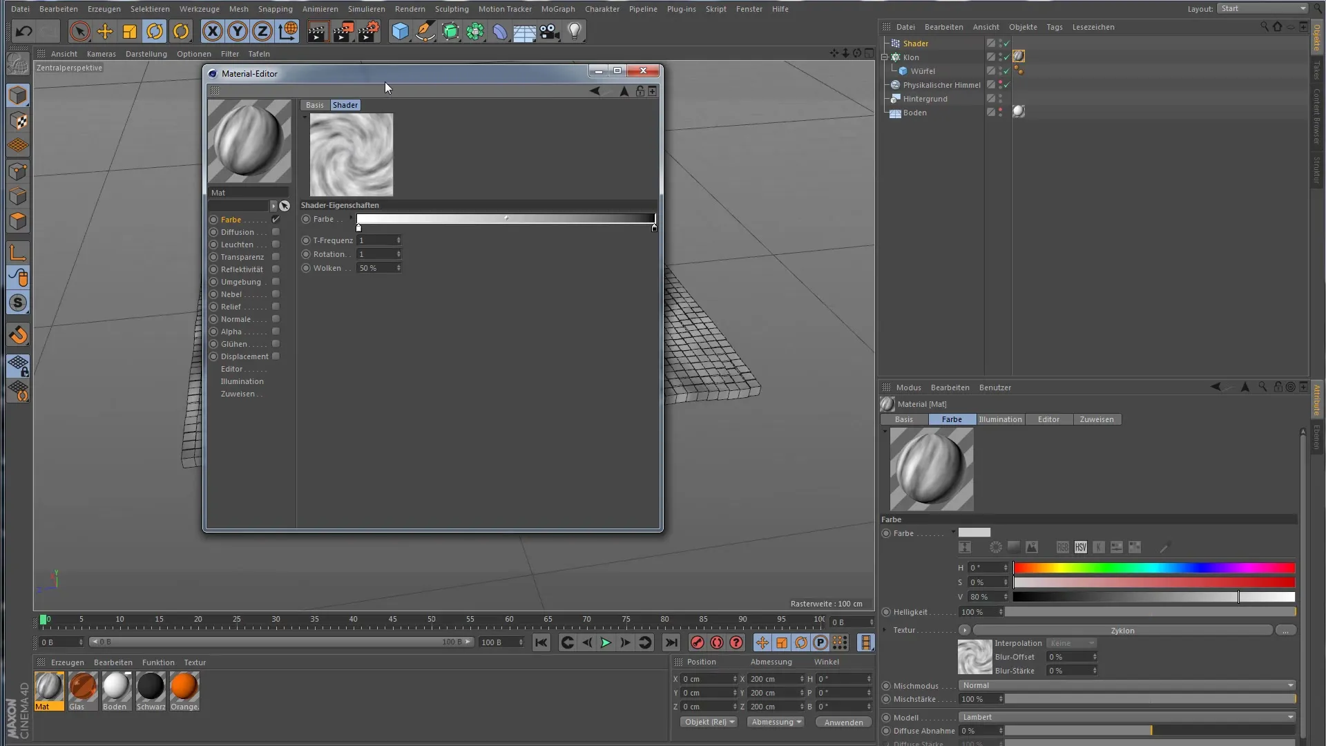 Shader-Effektor in Cinema 4D – Animierte Texturen nutzen Shader-Effektor in Cinema 4D – Animierte Texturen nutzen
