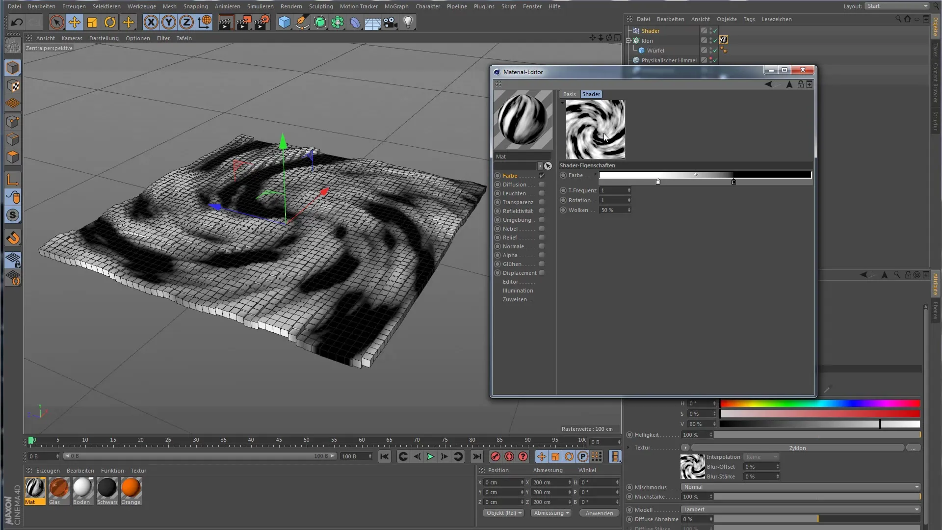 Shader-Effektor in Cinema 4D – Animierte Texturen nutzen Shader-Effektor in Cinema 4D – Animierte Texturen nutzen