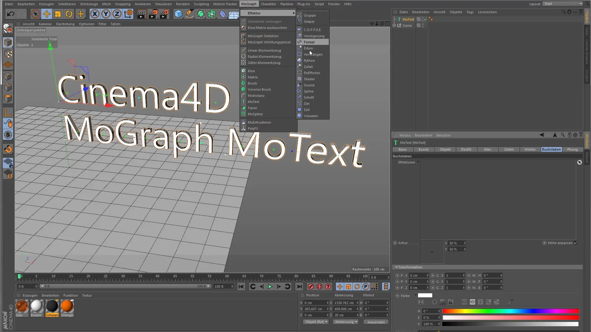 Kreative Textanimationen mit dem MoText-Objekt in Cinema 4D Kreative Textanimationen mit dem MoText-Objekt in Cinema 4D