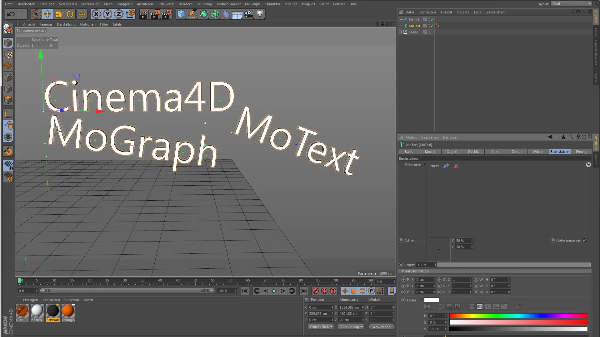 Kreative Textanimationen mit dem MoText-Objekt in Cinema 4D Kreative Textanimationen mit dem MoText-Objekt in Cinema 4D