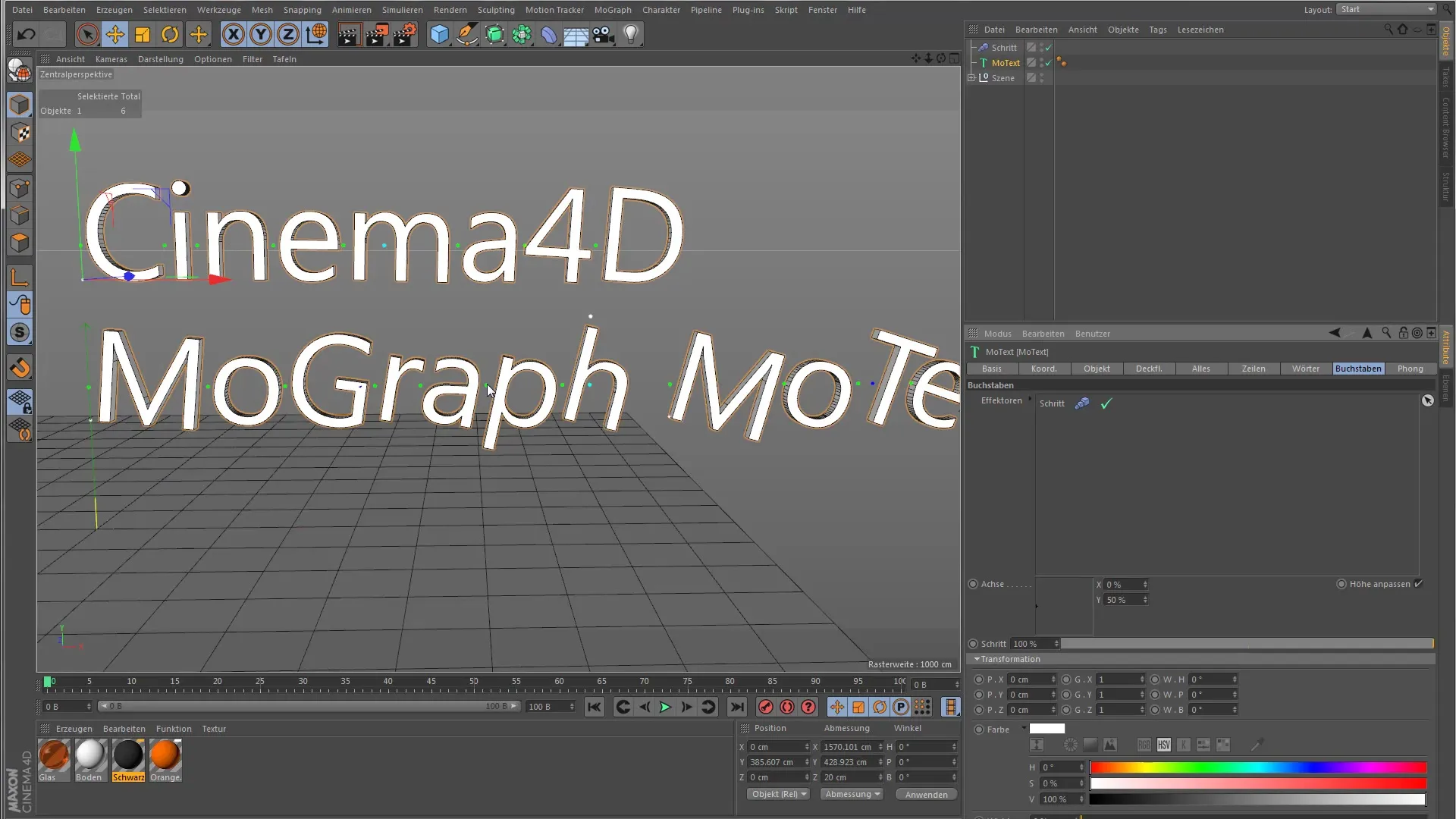 Kreative Textanimationen mit dem MoText-Objekt in Cinema 4D Kreative Textanimationen mit dem MoText-Objekt in Cinema 4D