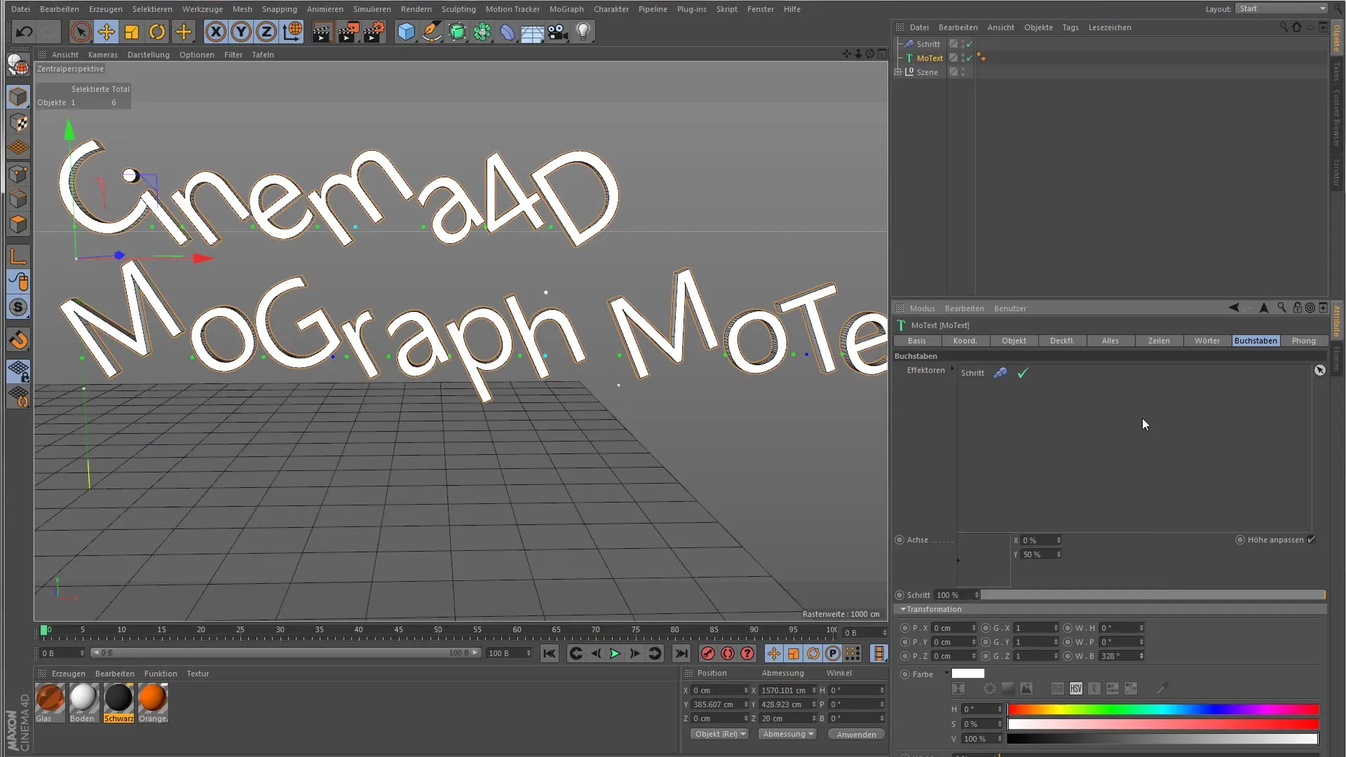 Kreative Textanimationen mit dem MoText-Objekt in Cinema 4D Kreative Textanimationen mit dem MoText-Objekt in Cinema 4D