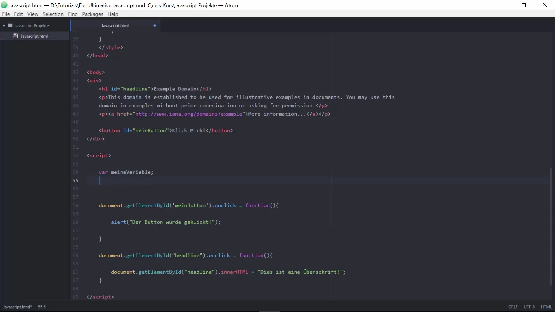 Interactive web development with JavaScript variables Interactive web development with JavaScript variables