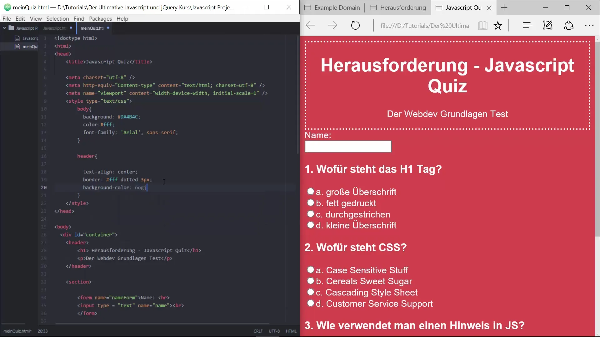 Създай своето Quiz с привлекателен CSS Styling Създайте вашето Quiz с привлекателно CSS оформление