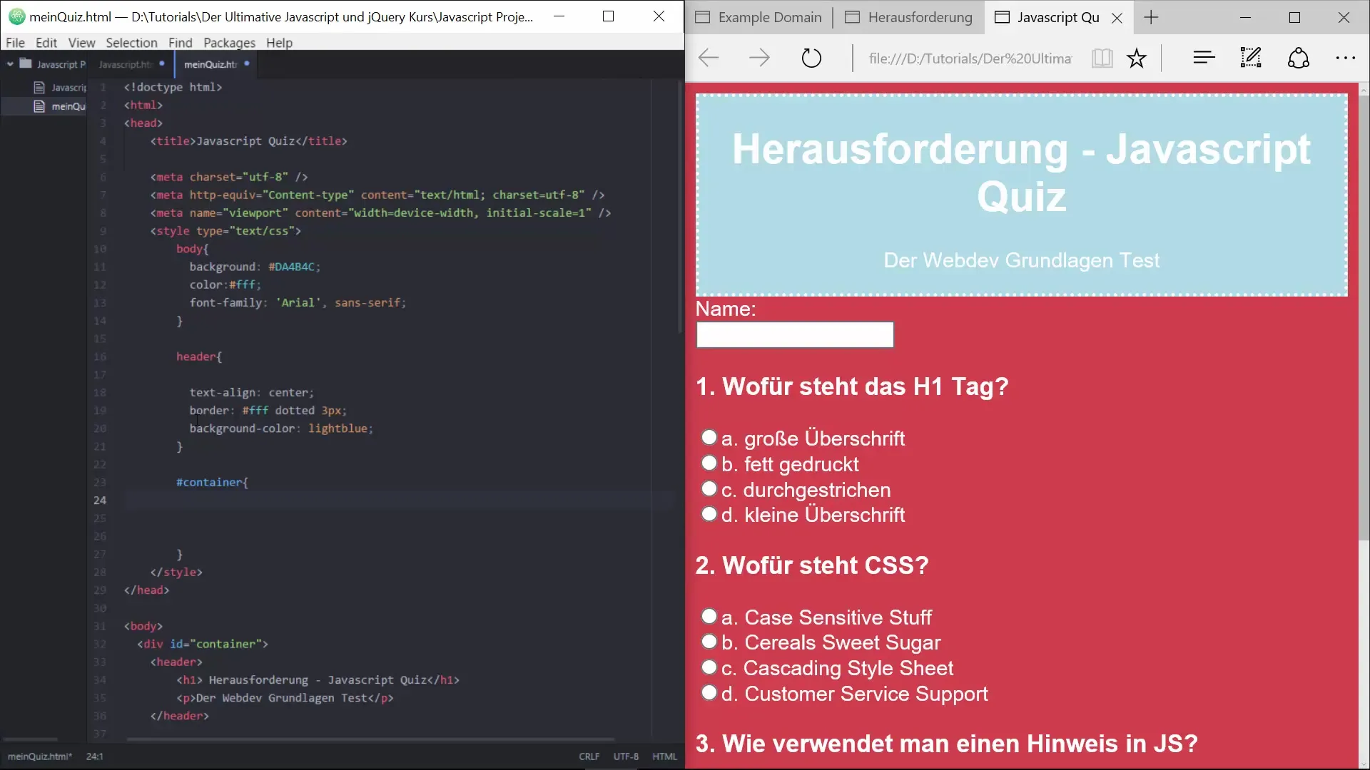 Оформете вашето Quiz с привлекателен CSS стил Създайте вашето Quiz с привлекателен CSS стил