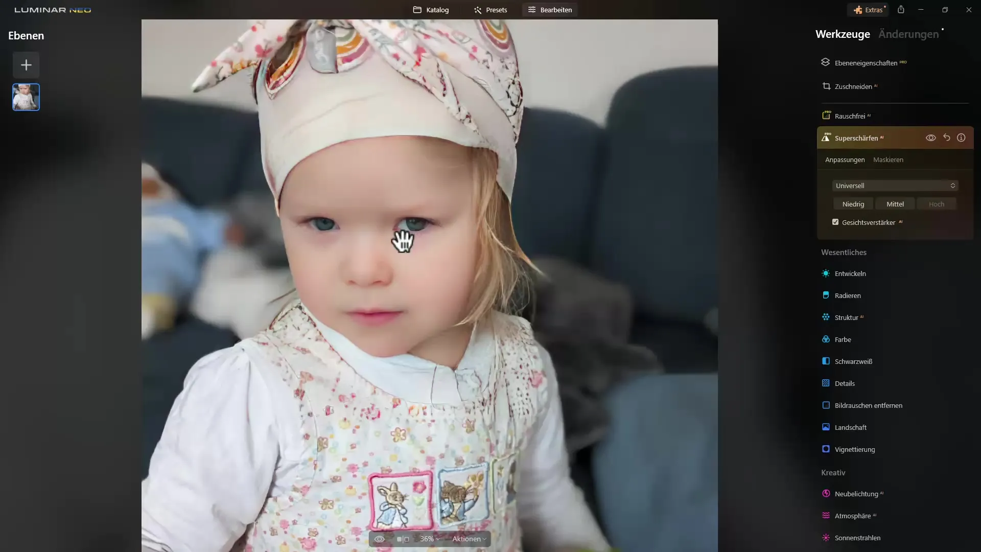 Sharpening images with AI: A detailed guide for Luminar Neo