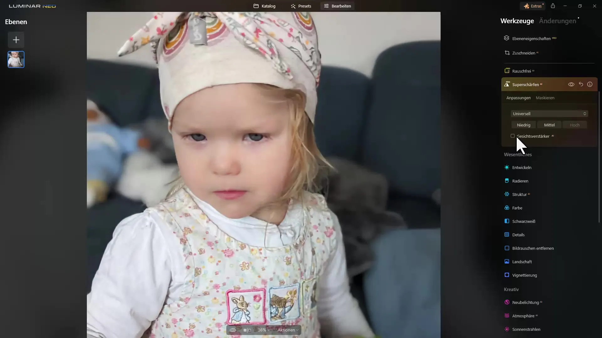 Sharpening images with AI: A detailed guide for Luminar Neo