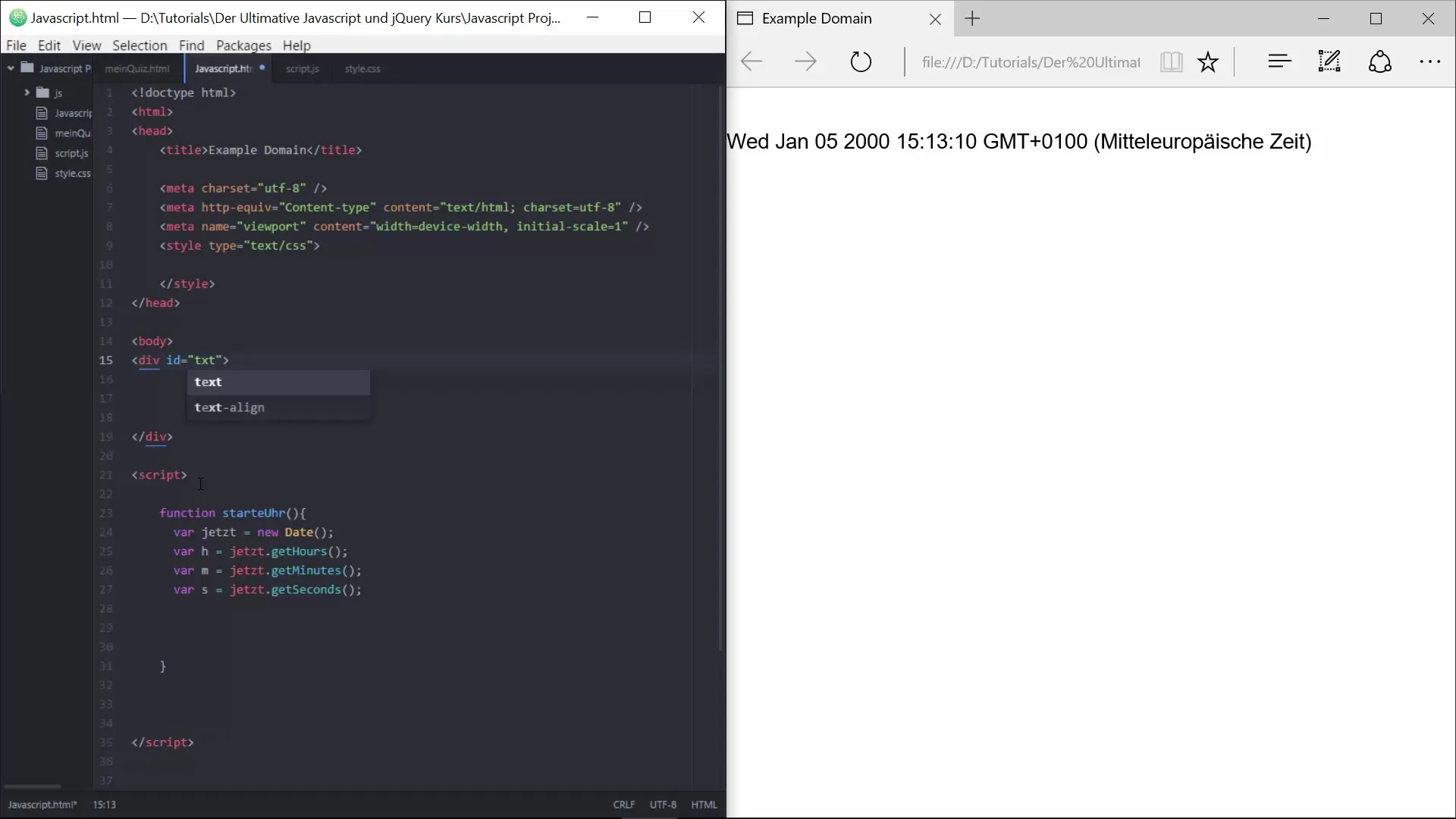 Interactive clock with JavaScript – step-by-step guide Interactive clock with JavaScript – step-by-step guide