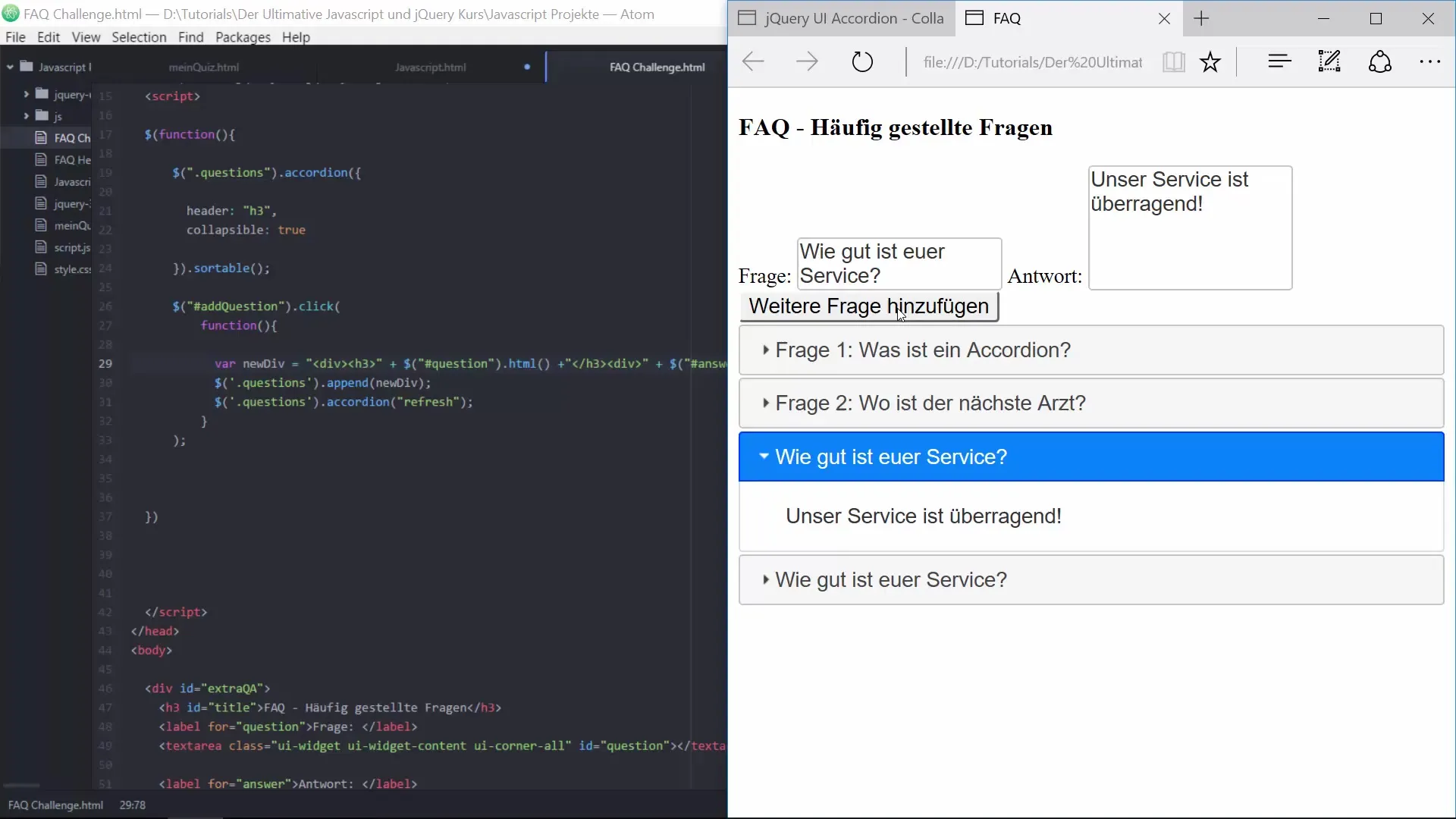 Create an FAQ page with JavaScript and jQuery Create a FAQ page with JavaScript and jQuery