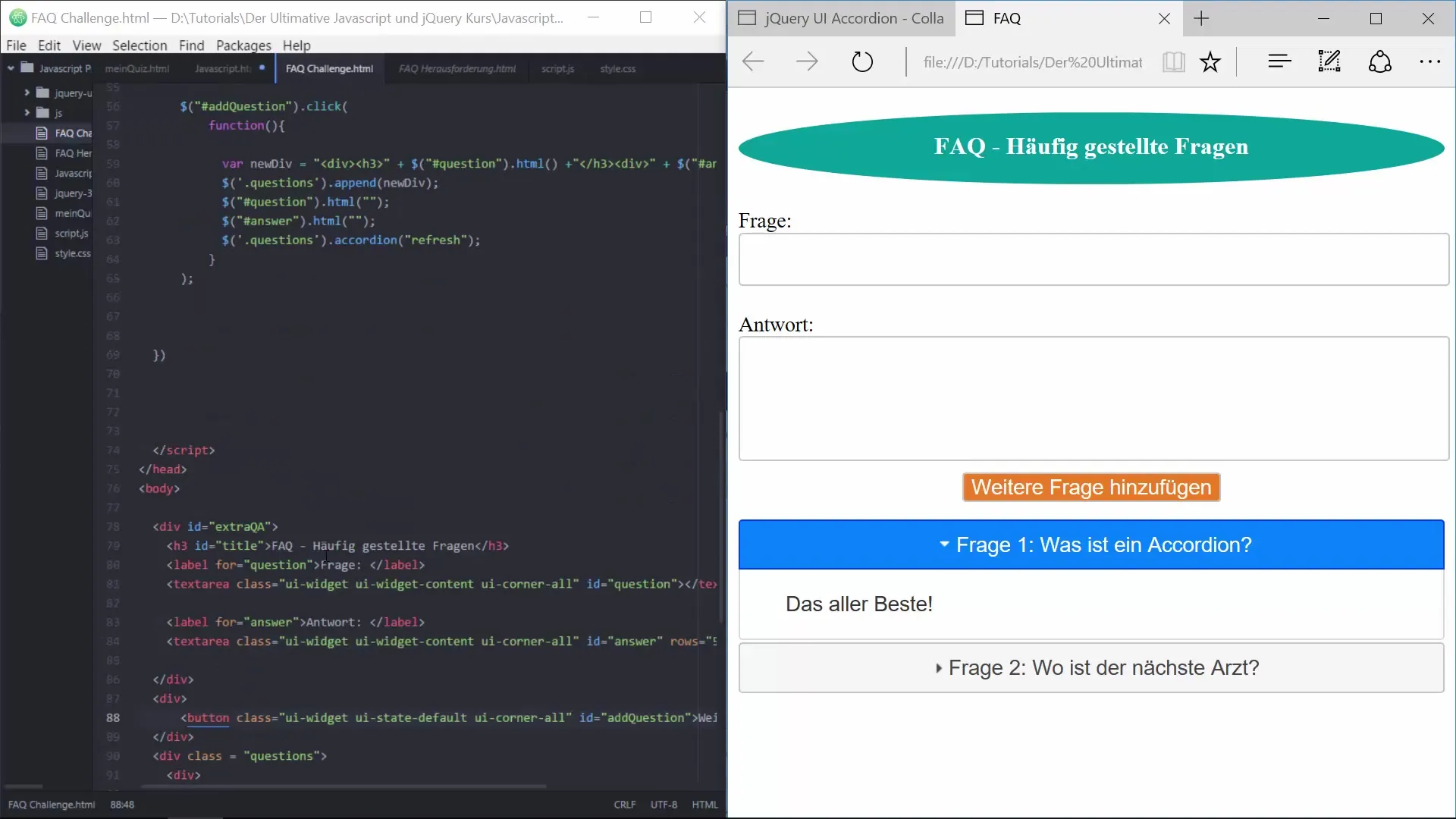 Create a FAQ page with JavaScript and jQuery Create a FAQ page with JavaScript and jQuery