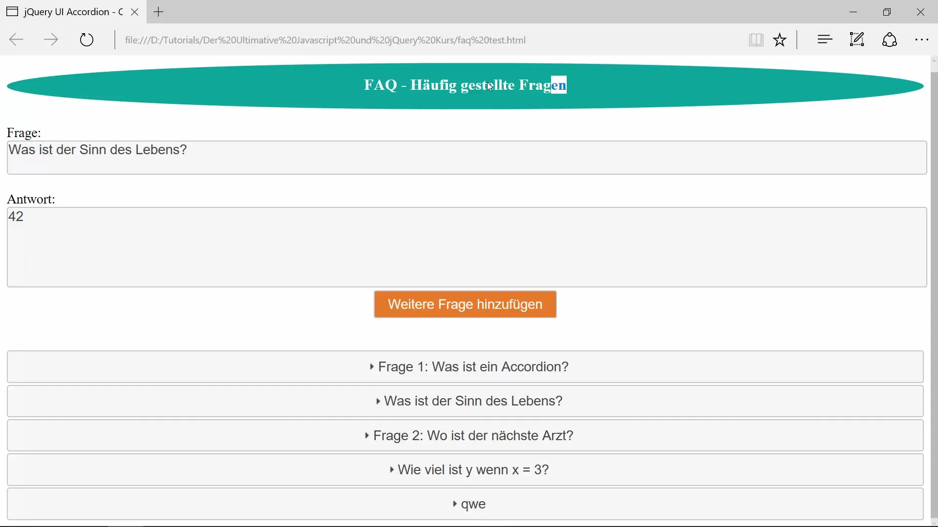 Create a FAQ page with JavaScript and jQuery Create FAQ page with JavaScript and jQuery