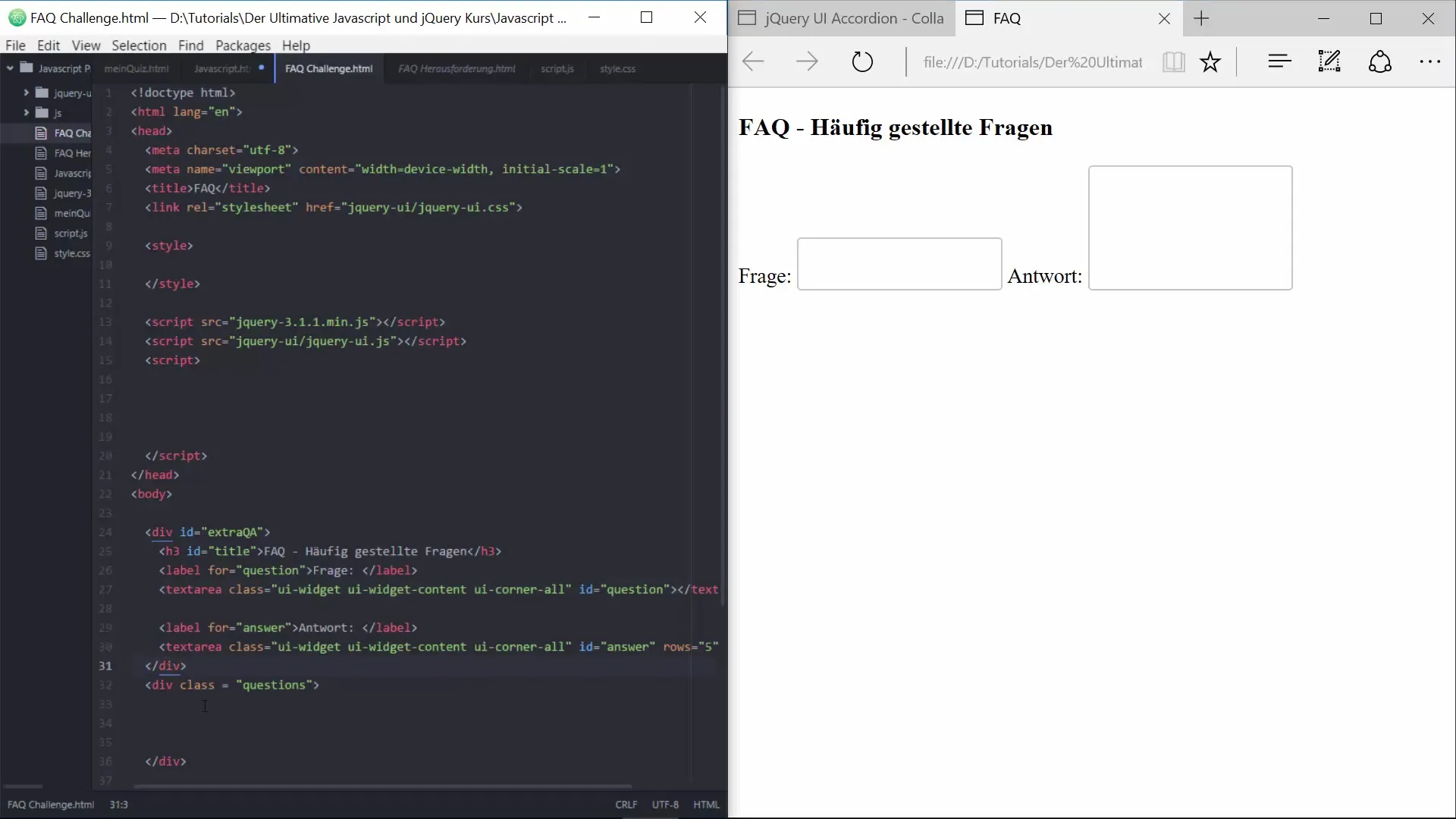 Create FAQ page with JavaScript and jQuery Create FAQ page with JavaScript and jQuery