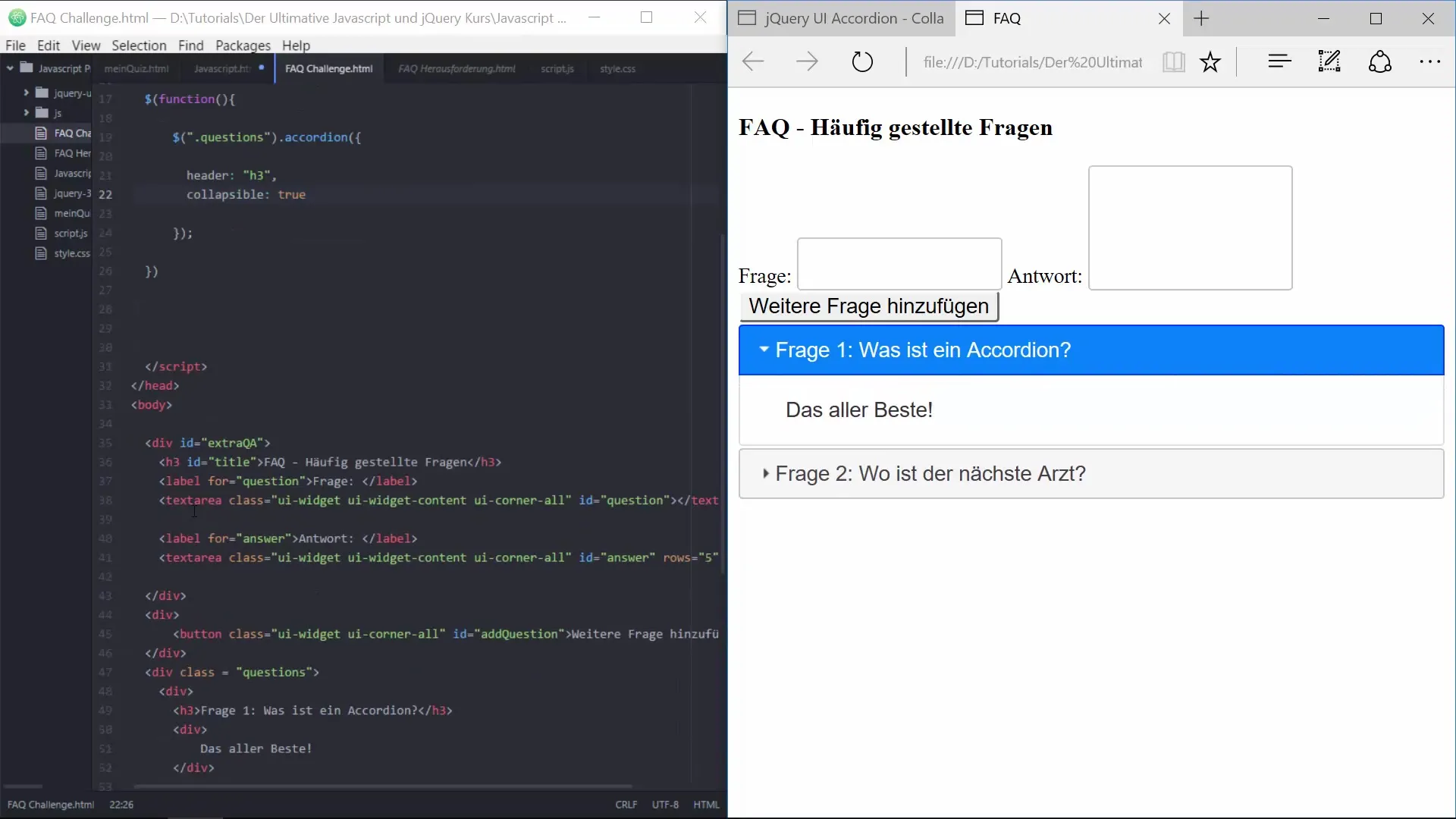 Create FAQ page with JavaScript and jQuery Create FAQ page with JavaScript and jQuery