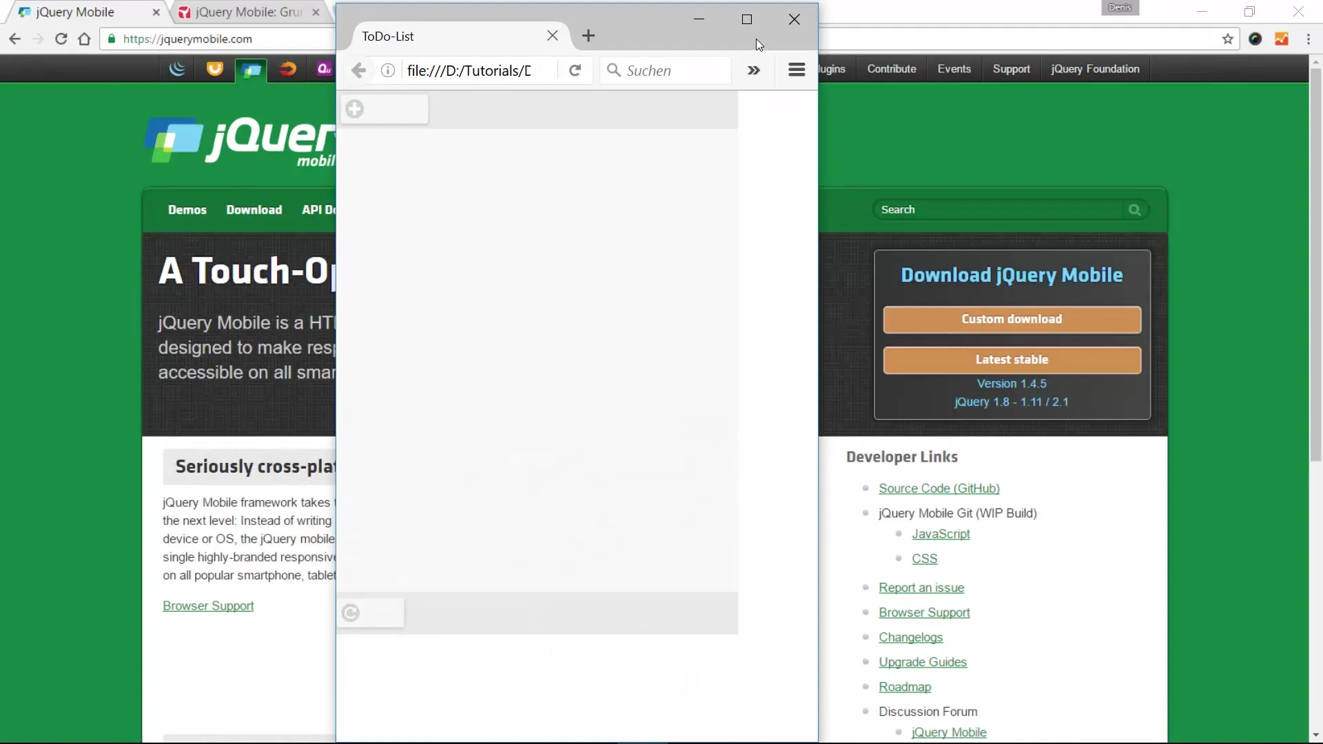 To-do-Liste erstellen mit jQuery Mobile