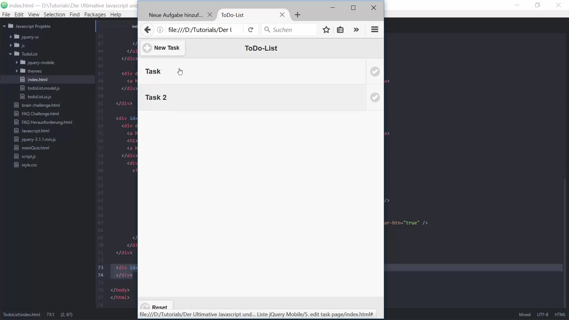Bearbeitungsfunktionen für To-do-Listen mit JavaScript