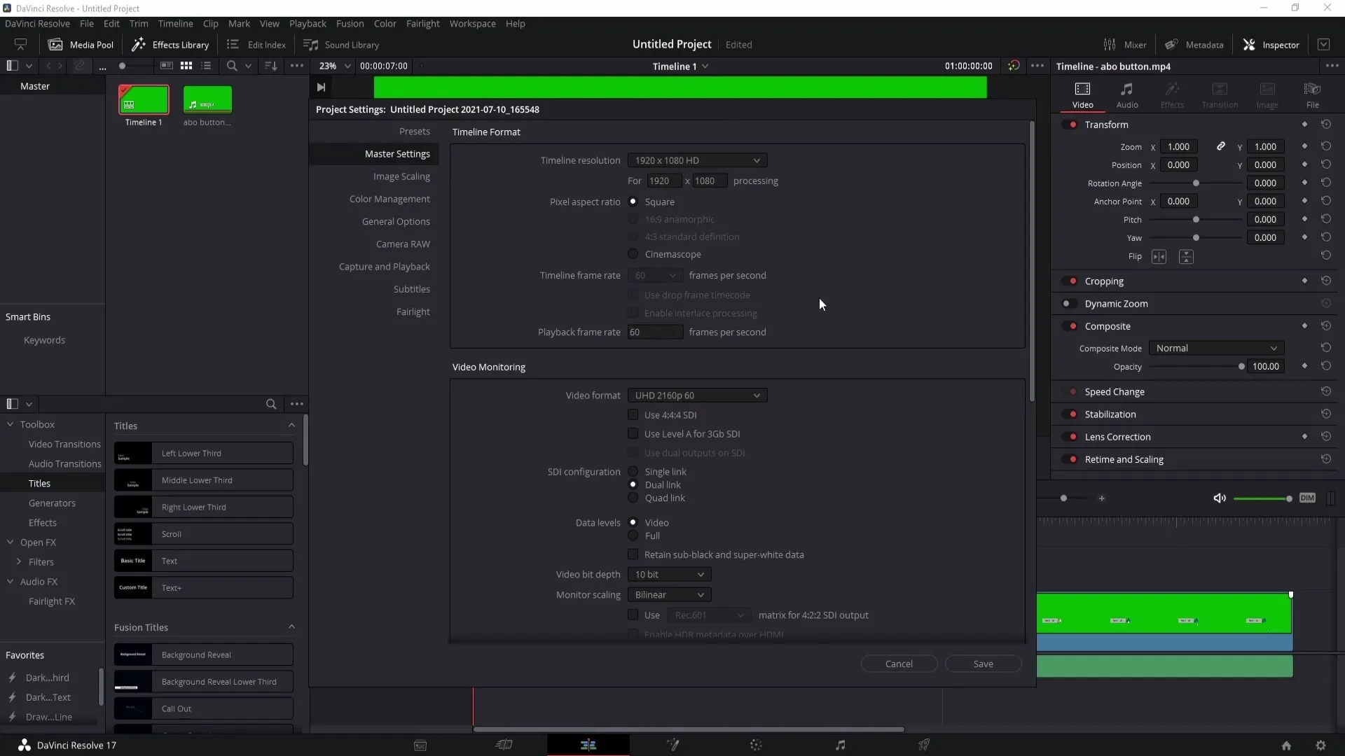 Nastavte a optimalizujte profesionální video kvalitu v DaVinci Resolve