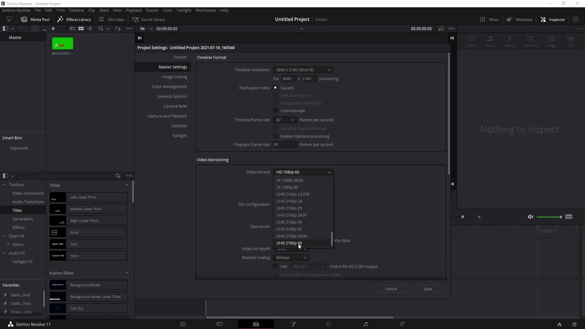 Nastavení a optimalizace profesionální videokvality v programu DaVinci Resolve