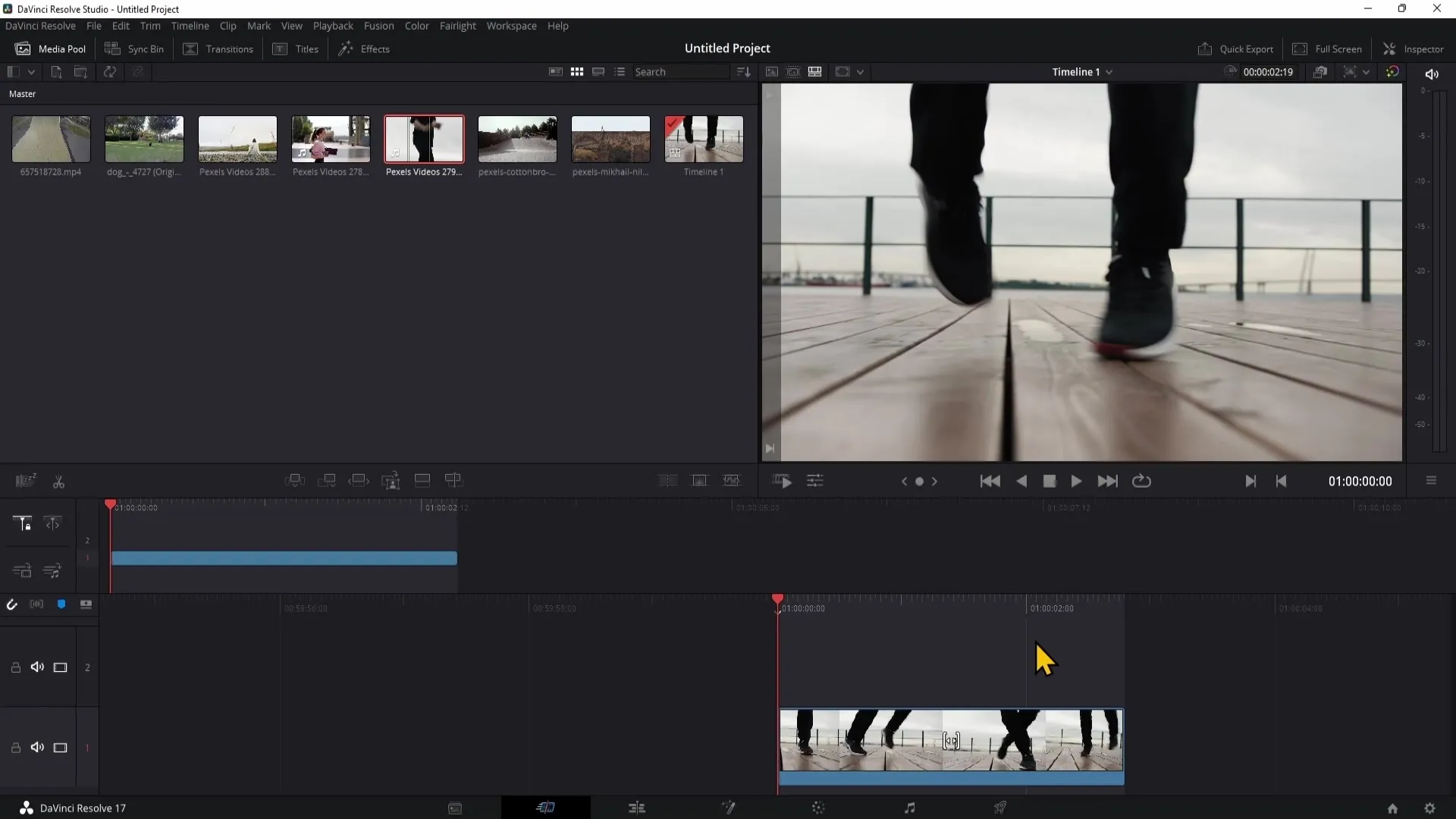 DaVinci Resolve: Efektivní stříhání s pomocí stránky Cut