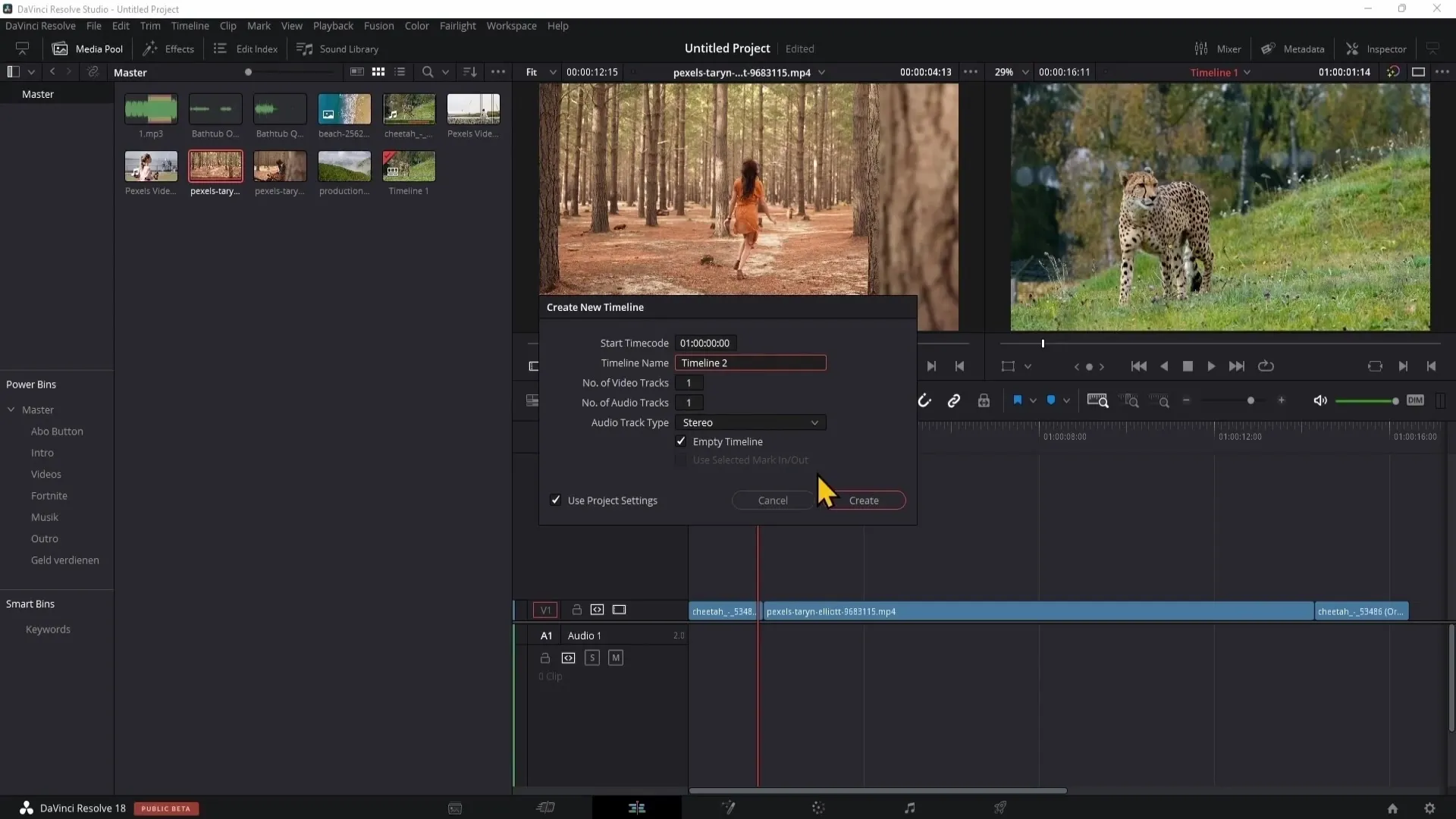 DaVinci Resolve: Prozkoumejte stránku Edit a efektivně pracujte