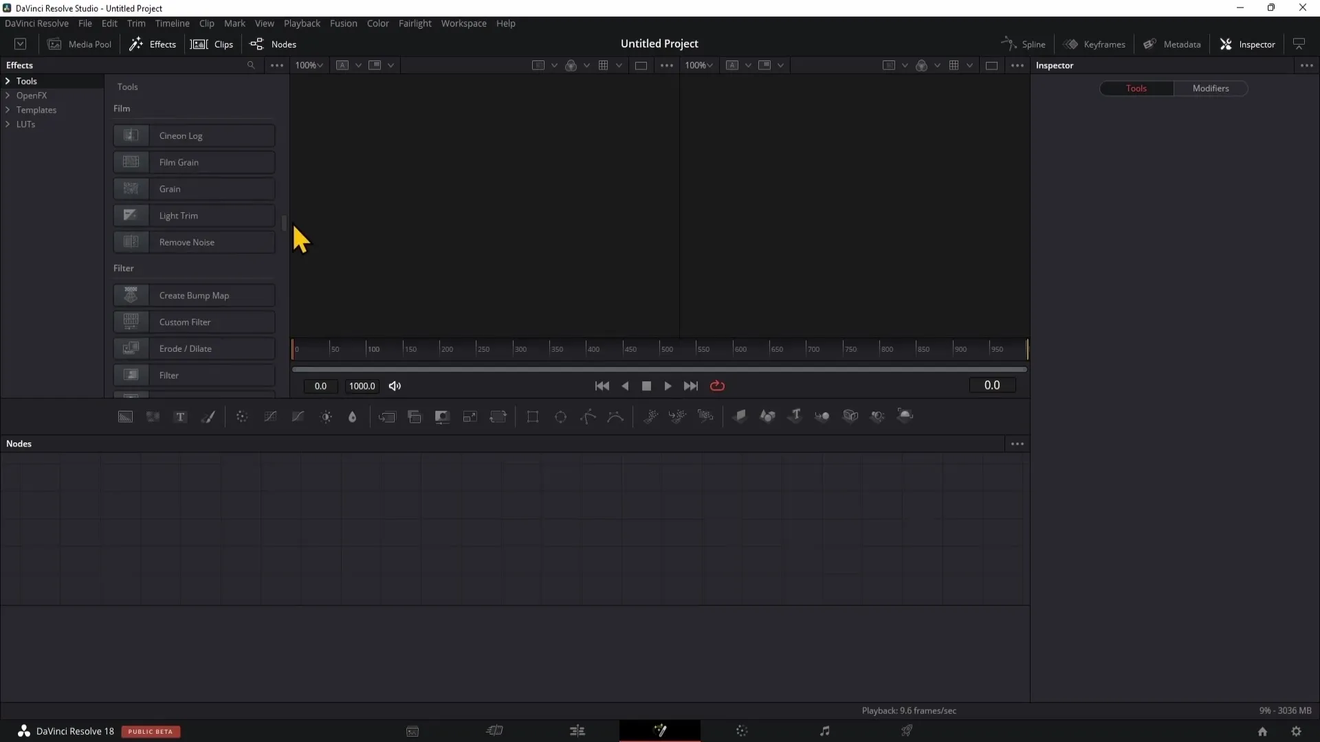 Základy oblasti slučování v programu DaVinci Resolve