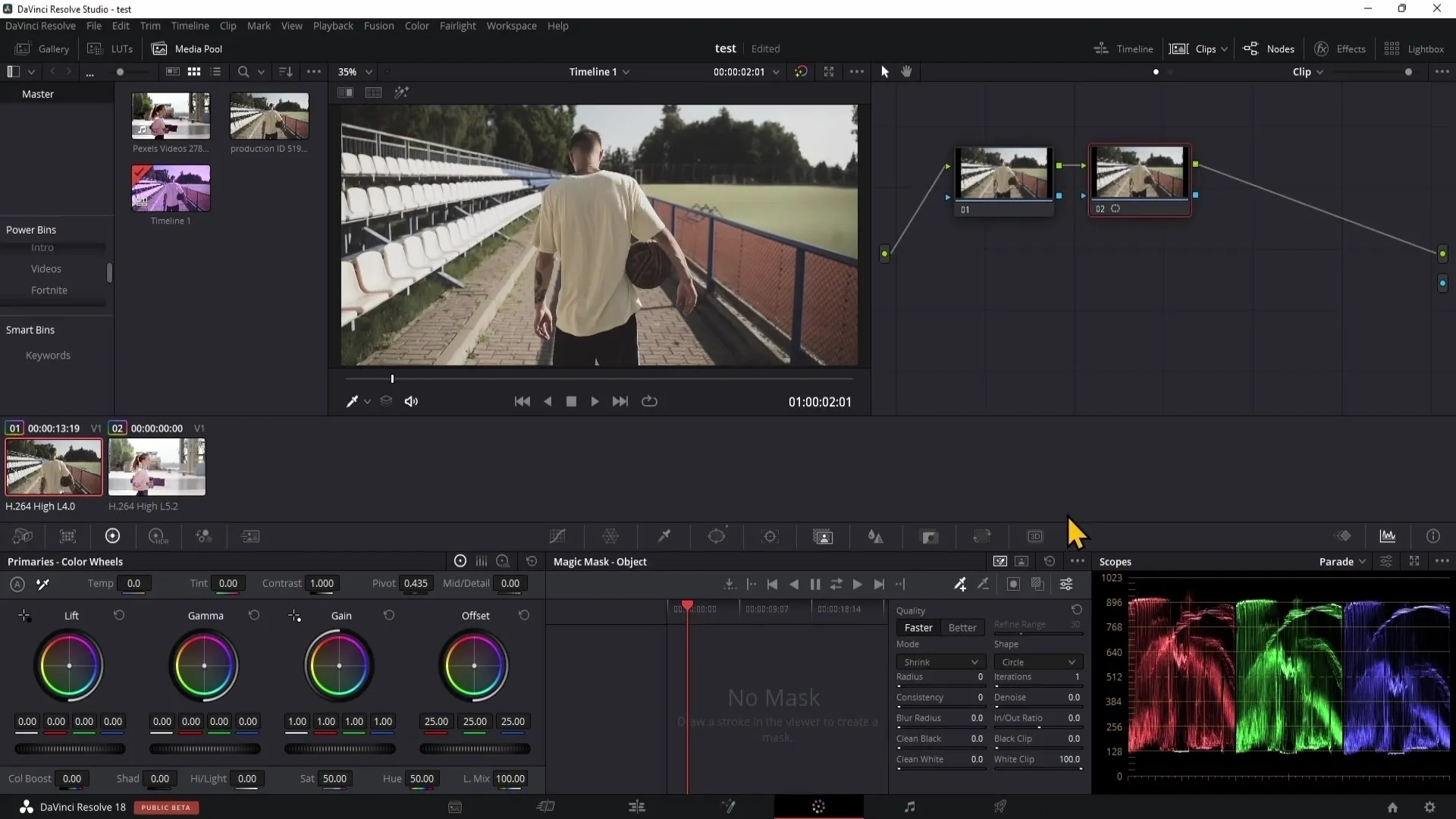 DaVinci Resolve Korekce barev s kvalifikátorem - Návod pro začátečníky