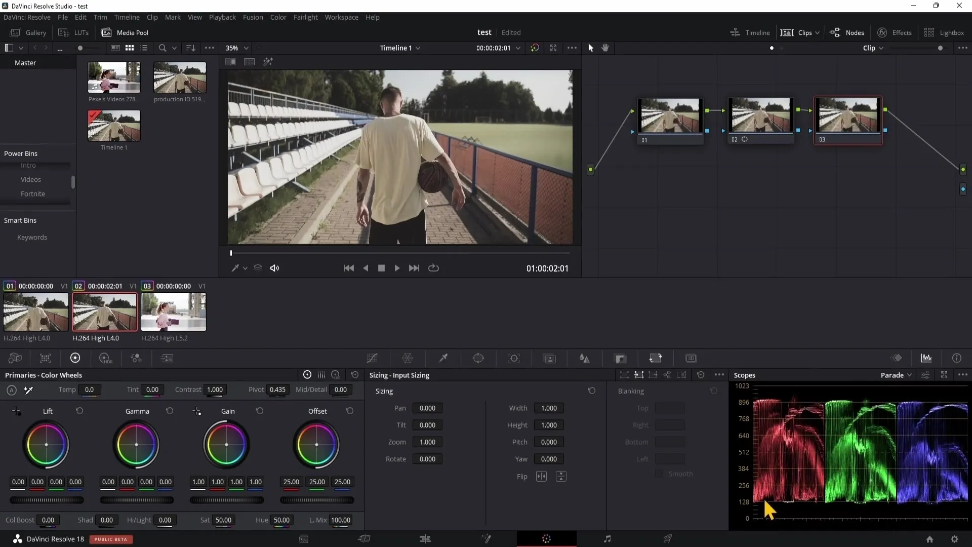 DaVinci Resolve korekce barev s použitím selektoru - Návod pro začátečníky