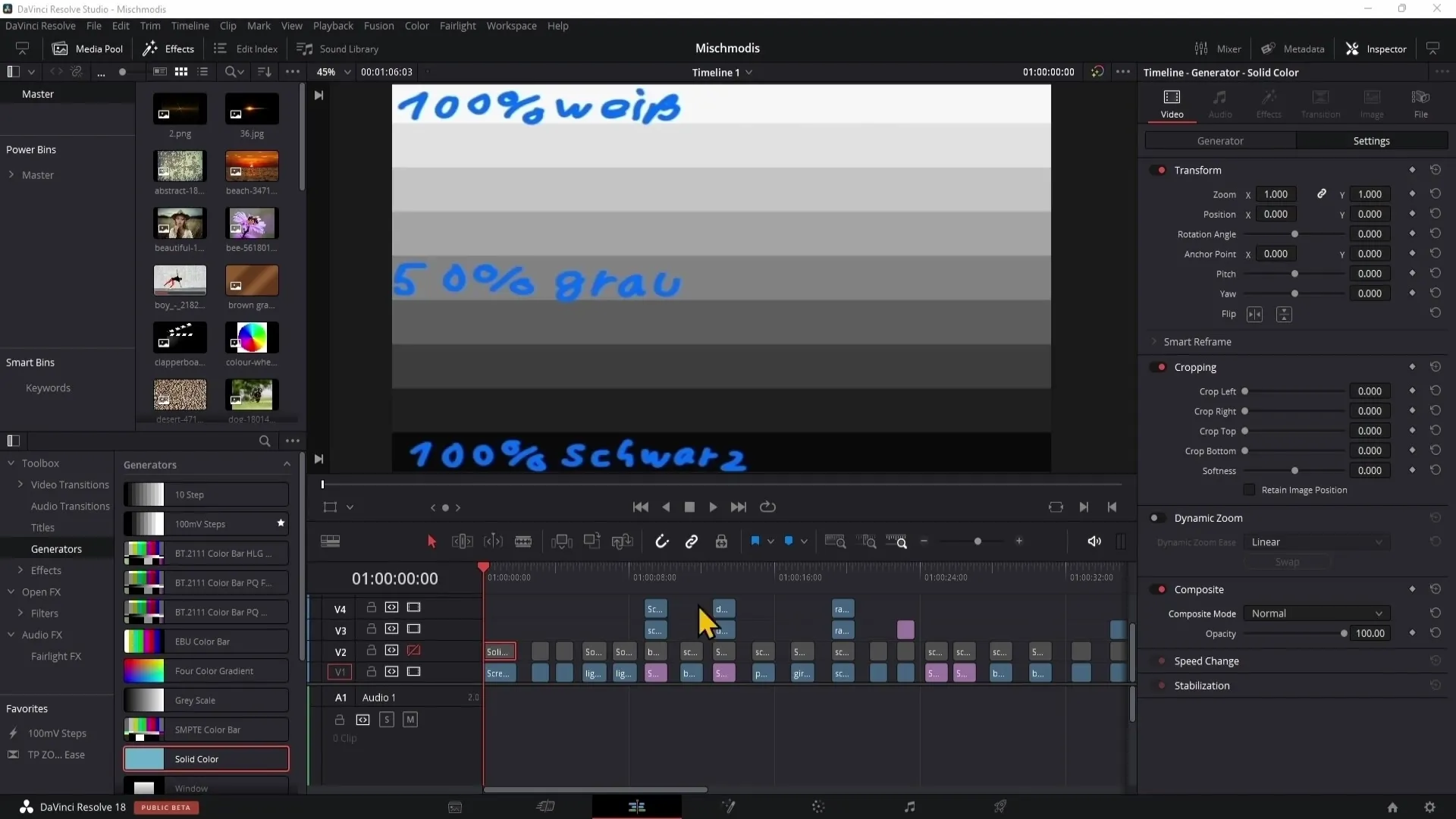 DaVinci Resolve: Použití režimů vrstvení (první část)