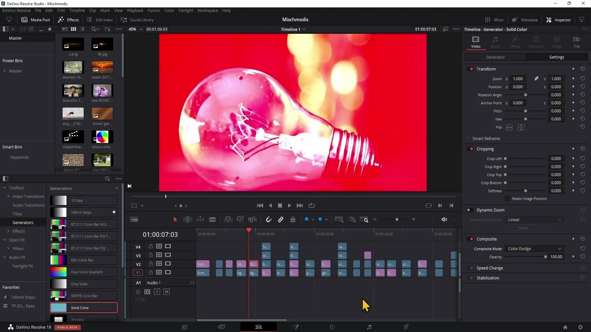 DaVinci Resolve: Použití režimů kompozice (první část)