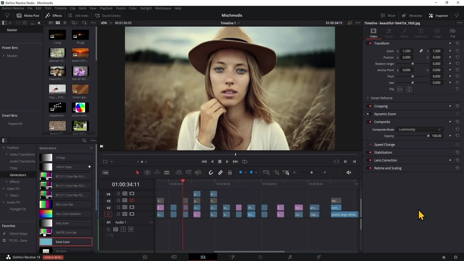 DaVinci Resolve: Smíšené režimy pro kreativní korekce barev