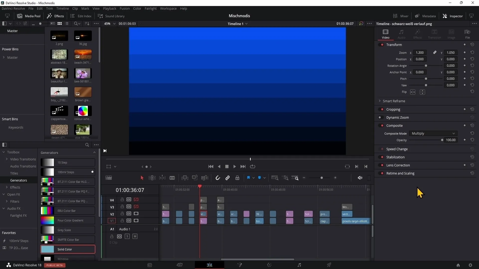 DaVinci Resolve: Smíšené režimy pro kreativní korekce barev