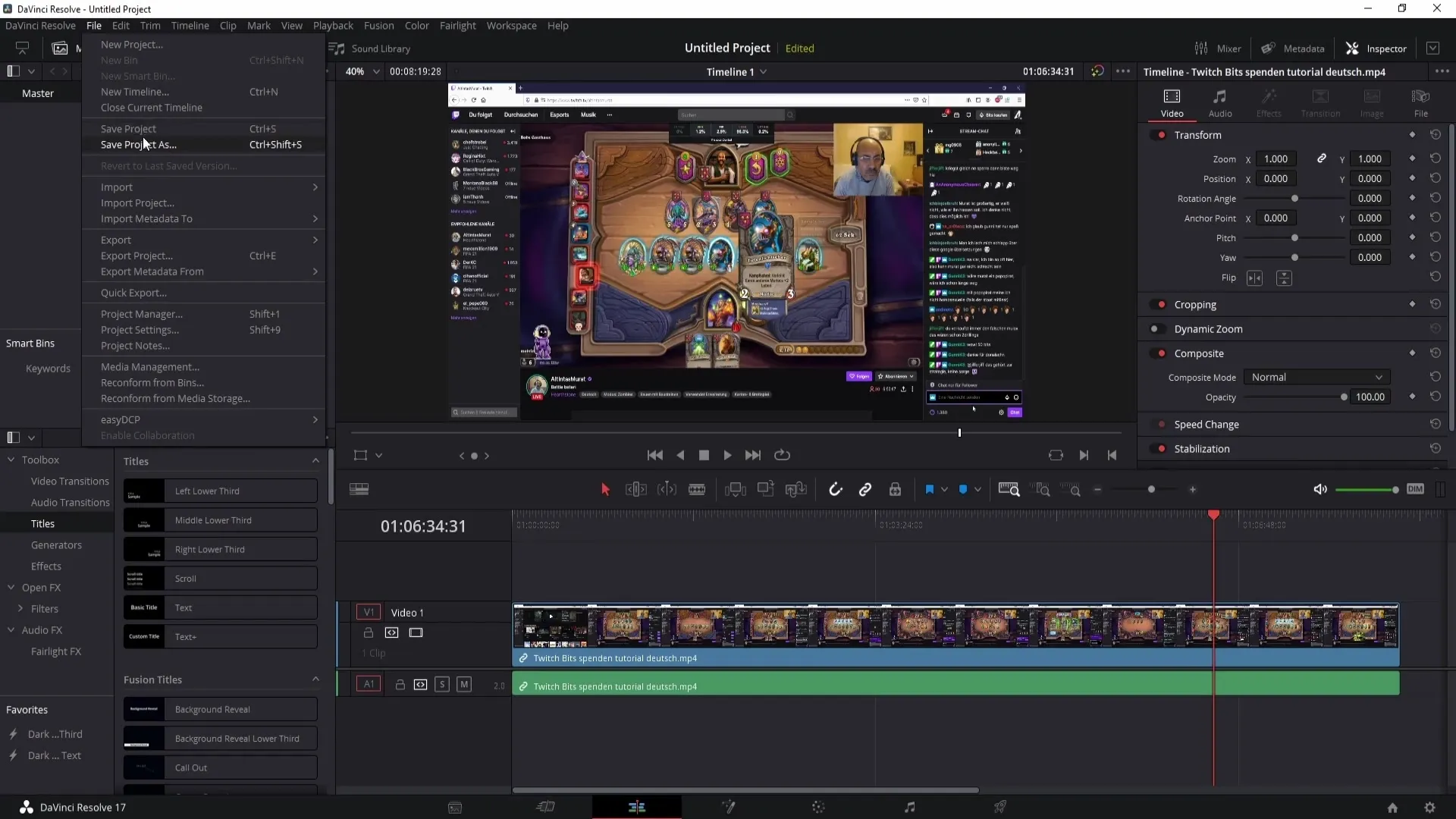Uložení projektů v DaVinci Resolve – Jednoduchý návod