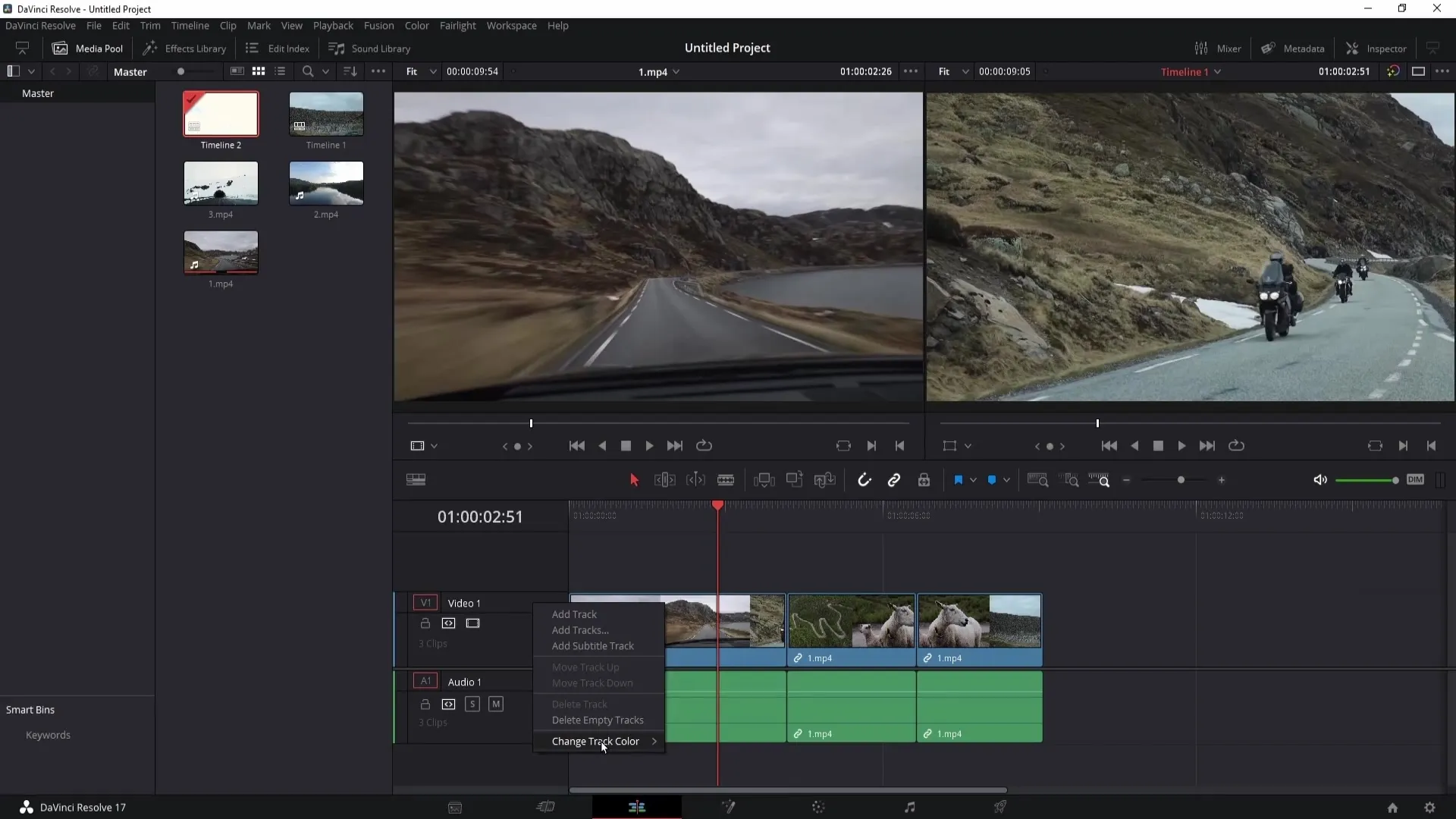 Efektivní využití časové osy v programu DaVinci Resolve