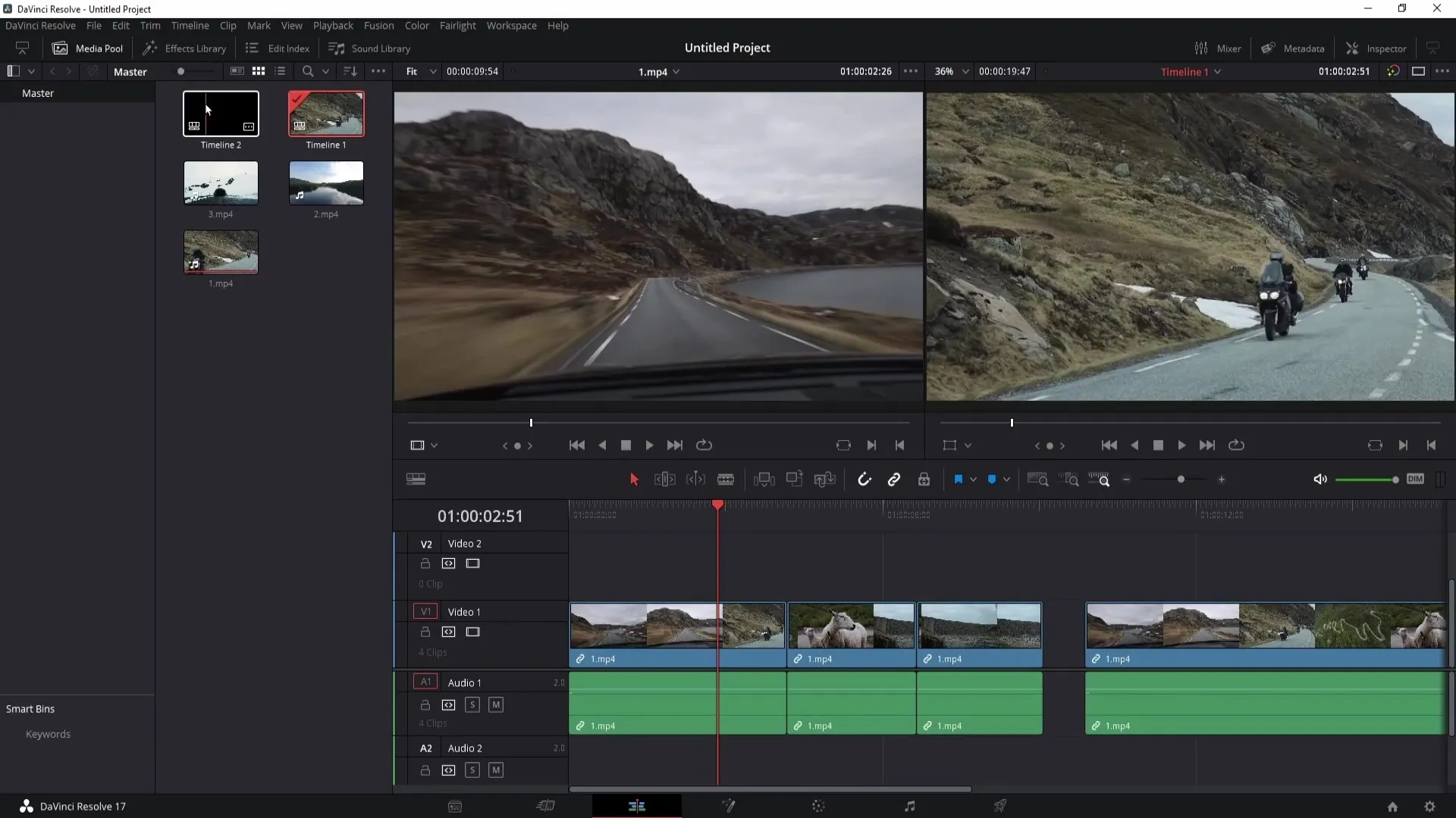 Efektivní využití časové osy v programu DaVinci Resolve