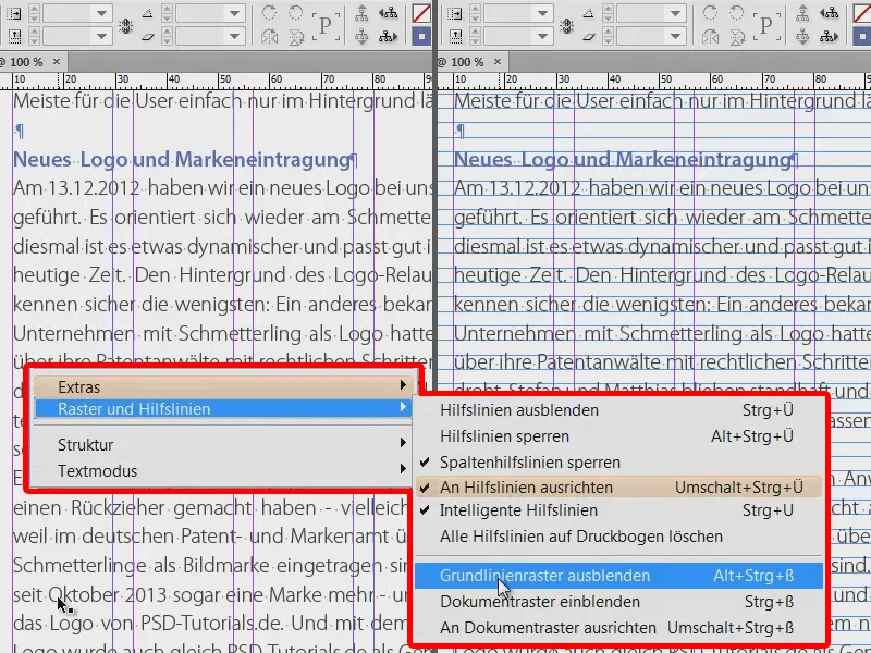 Uso de ayudas visuales en InDesign