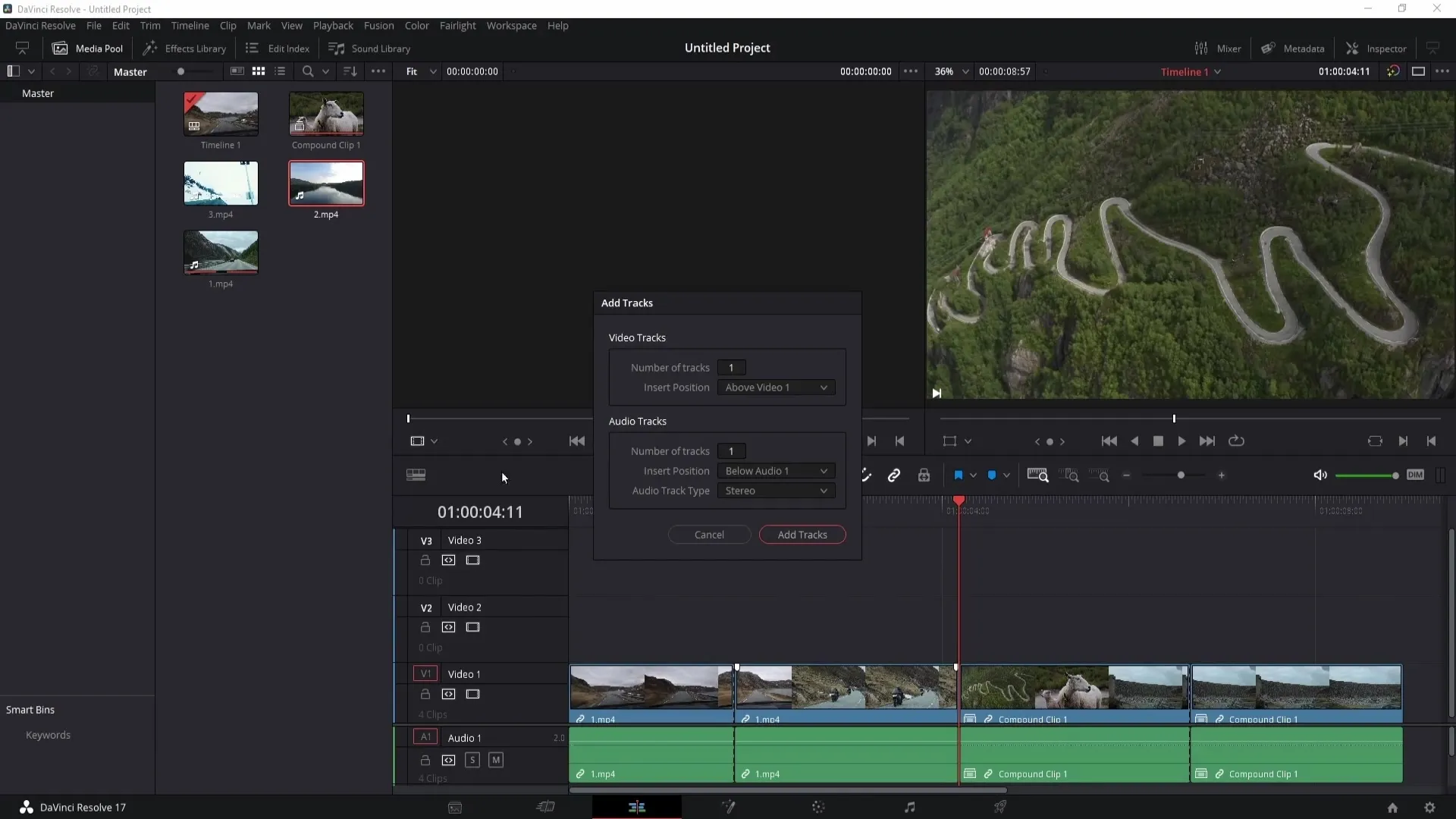 Kompletní průvodce nástroji stránky Edit v programu DaVinci Resolve