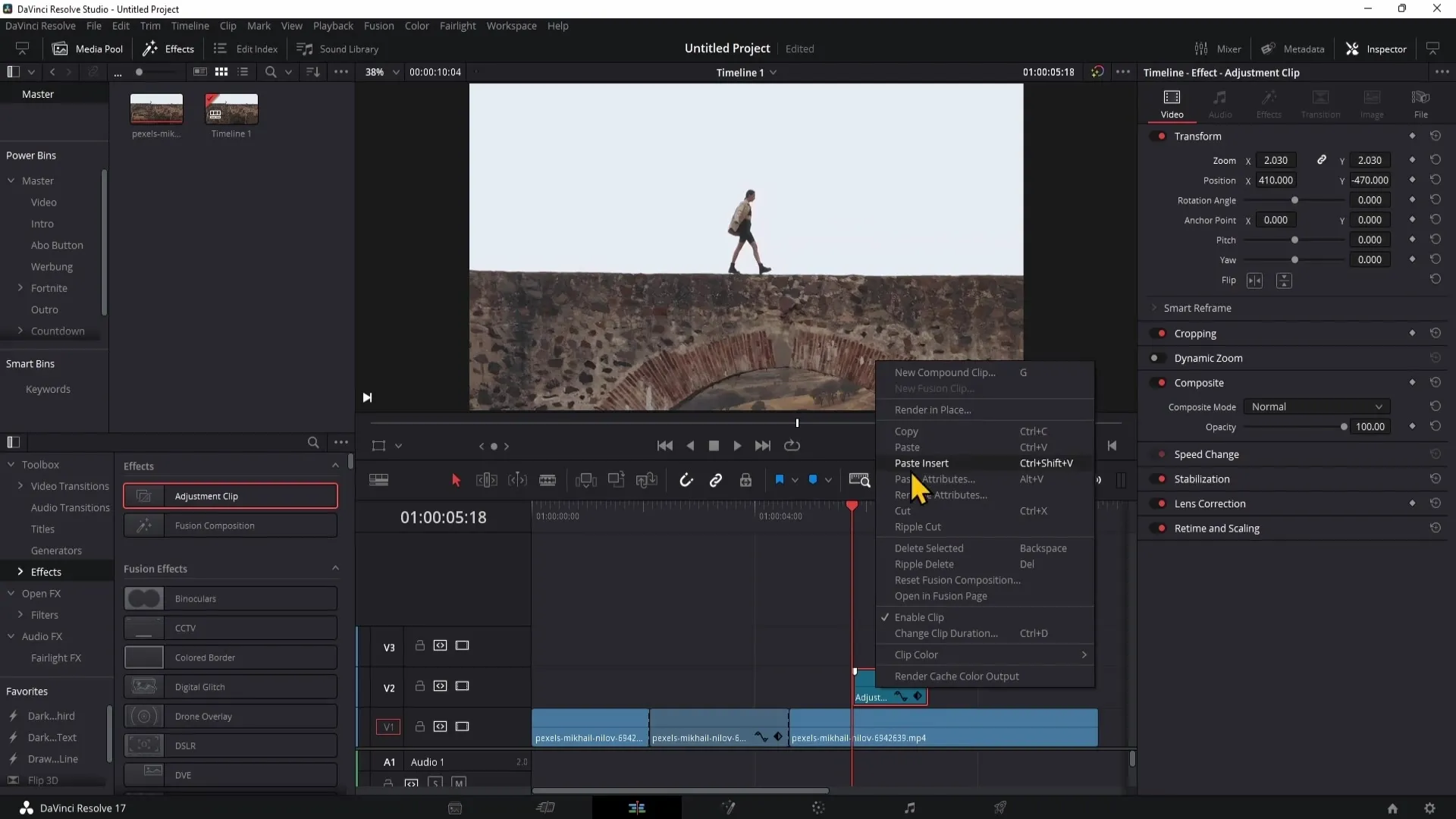 DaVinci Resolve - Optimální využití úpravných klipů