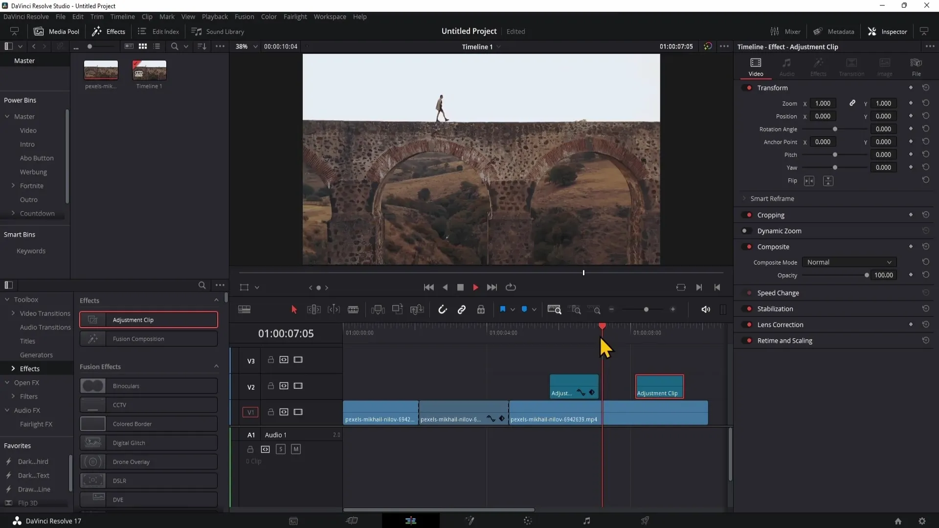 DaVinci Resolve – Optimální využití úpravových klipů